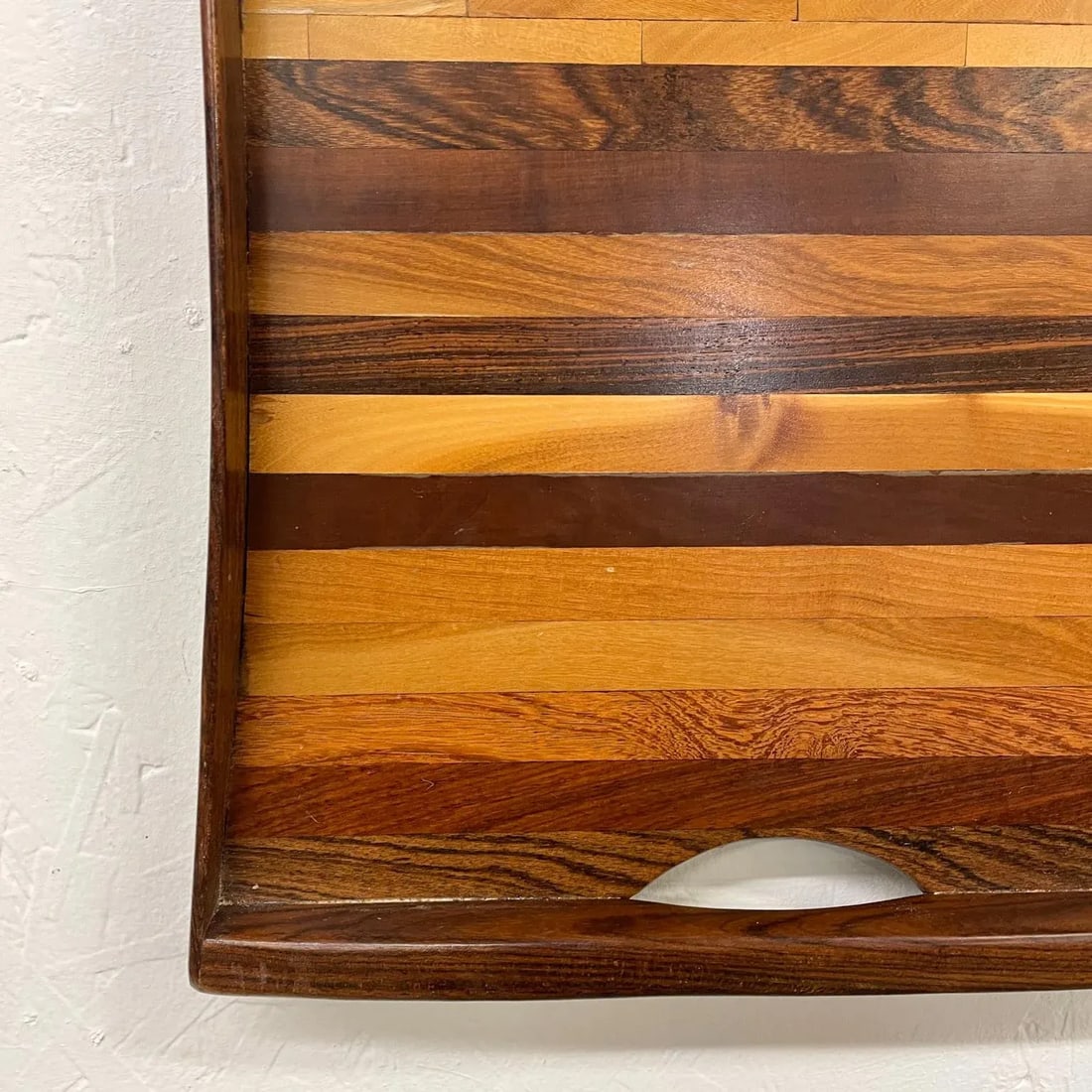 Mid-Century Modern Don Shoemaker Service Tray Tapered Exotic Wood - 4
