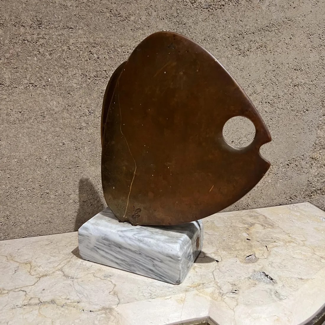 1970s Modernist Sculpture Bronze Fish Marble 39/500 - 8