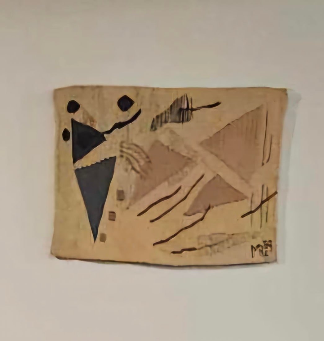 Triangle I and II Over Trinity Tapesrty of the Law of Three Hand Woven Tapestry Series - 4