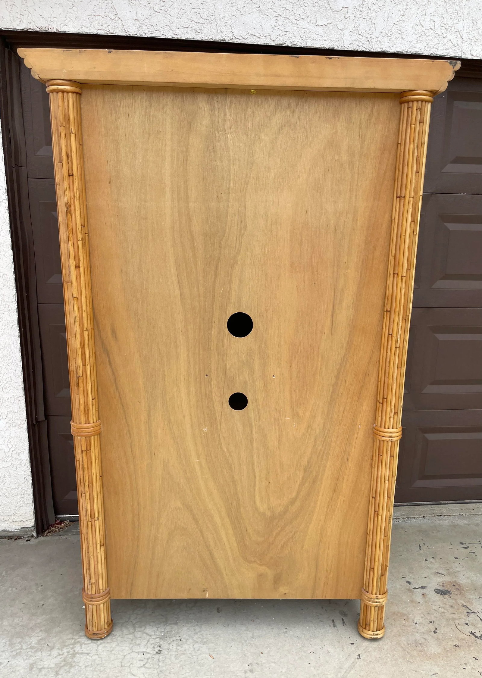 Vintage McGuire Style Boho Chic Armoire - 3
