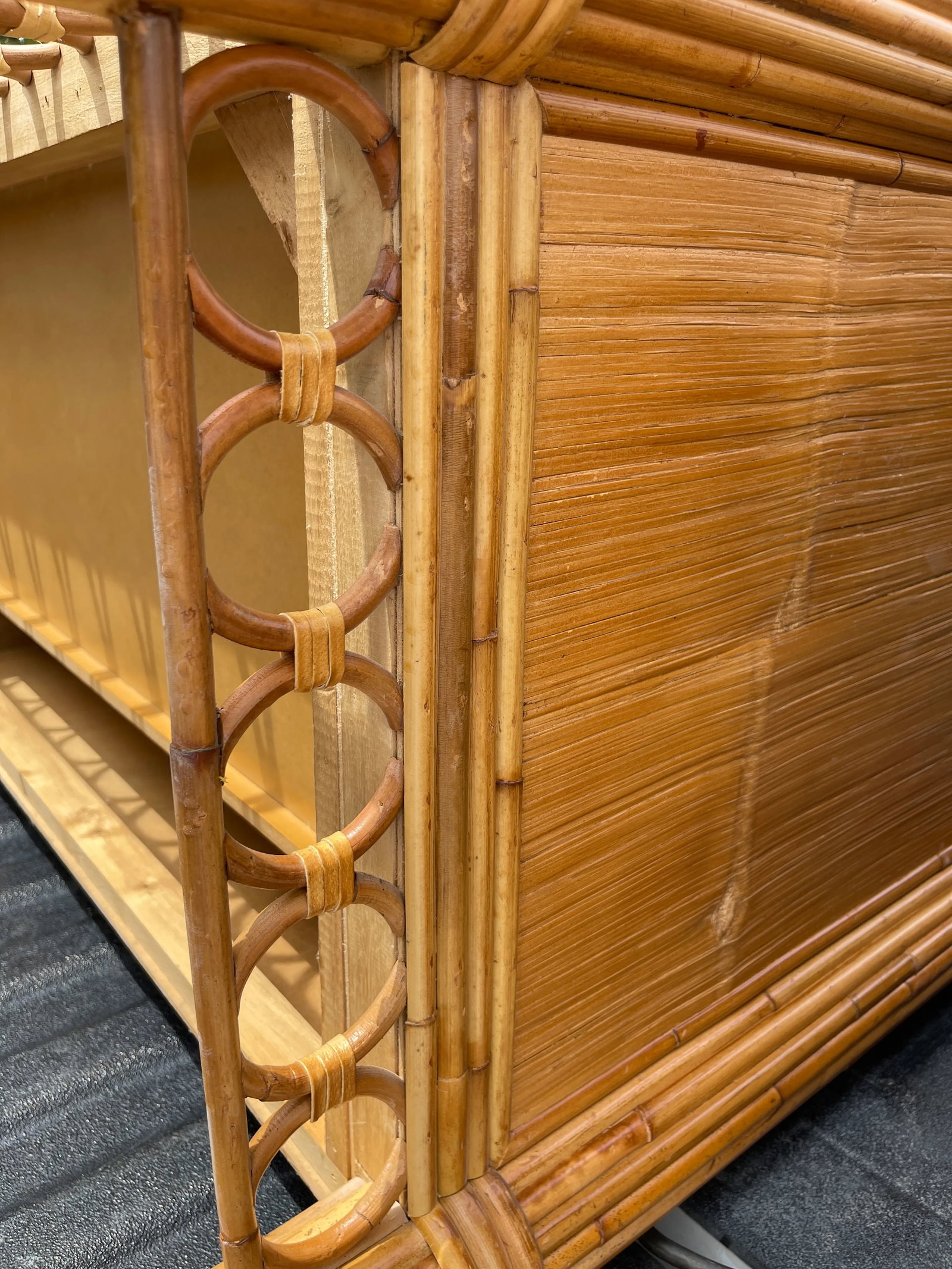 Vintage McGuire Style Boho Chic Armoire - 7