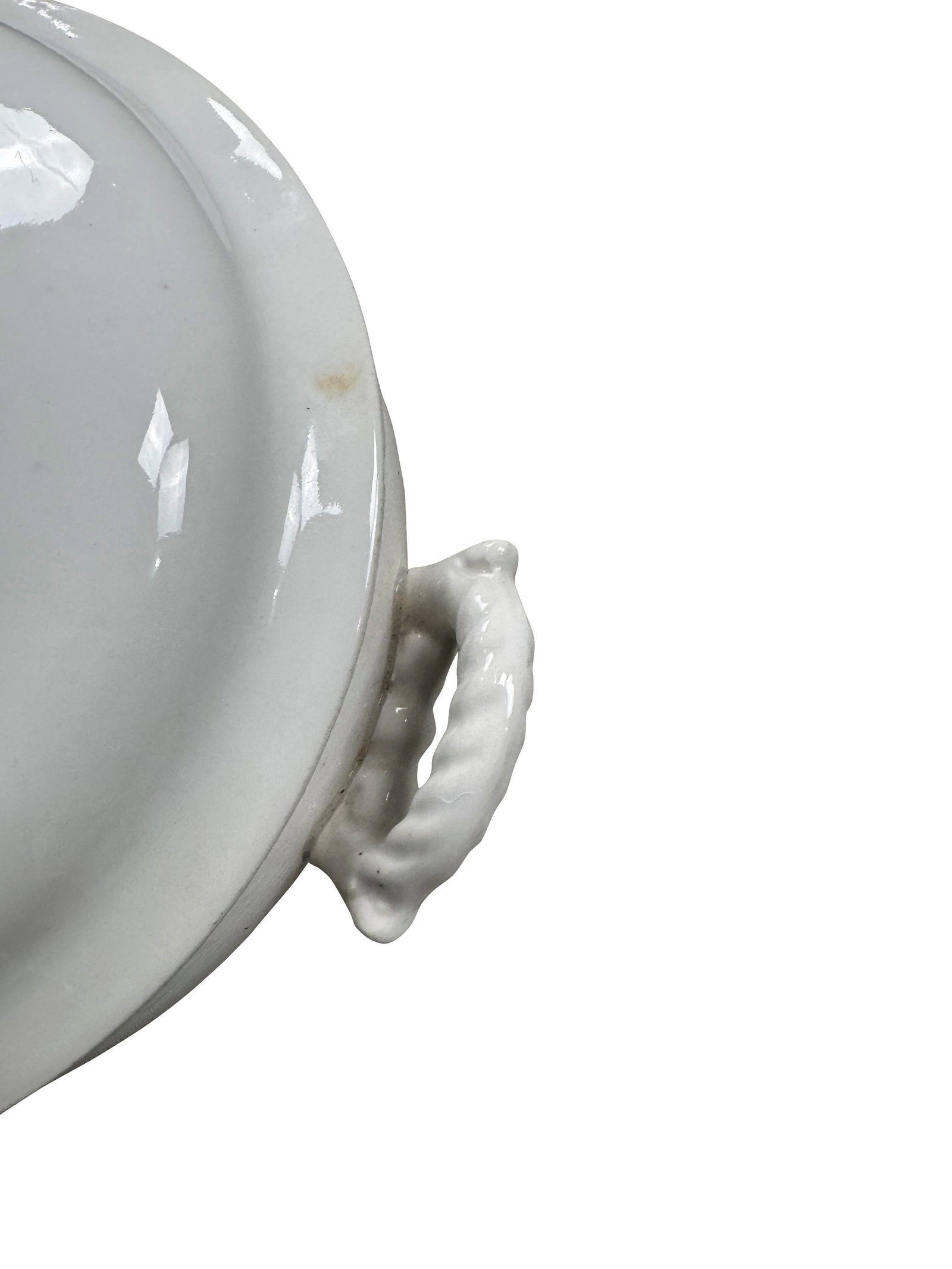 1940s Boch La Louviere Belgian Soup Tureen With Tulip Handle - 6