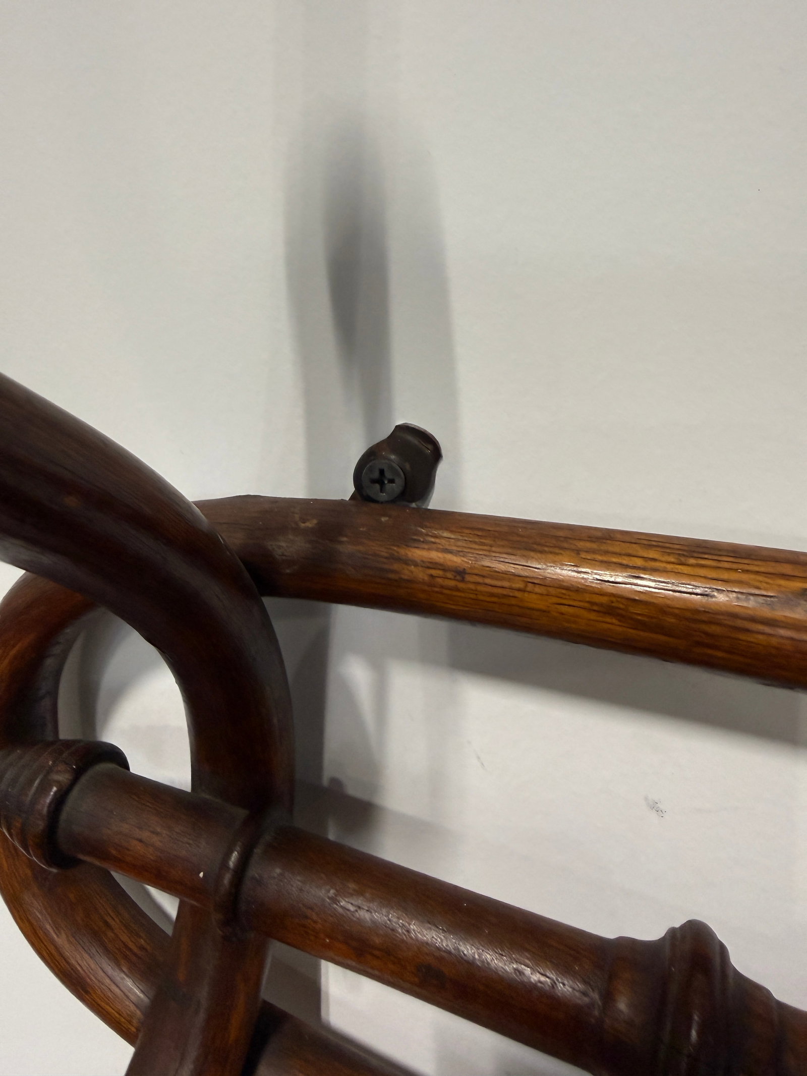 French Faux Bamboo Bentwood Wall Coat Rack, Thonet-Style, Late 19th - 6