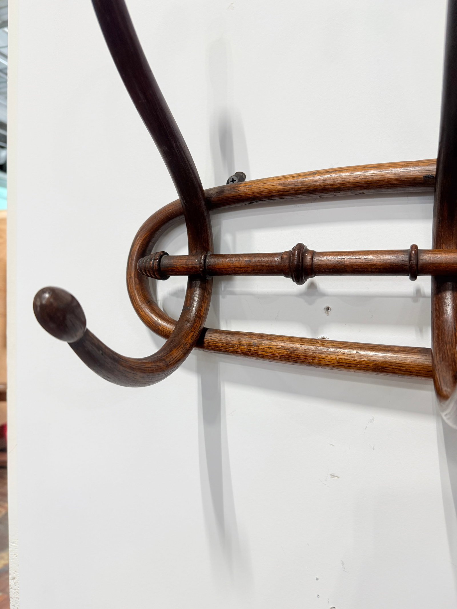 French Faux Bamboo Bentwood Wall Coat Rack, Thonet-Style, Late 19th - 8