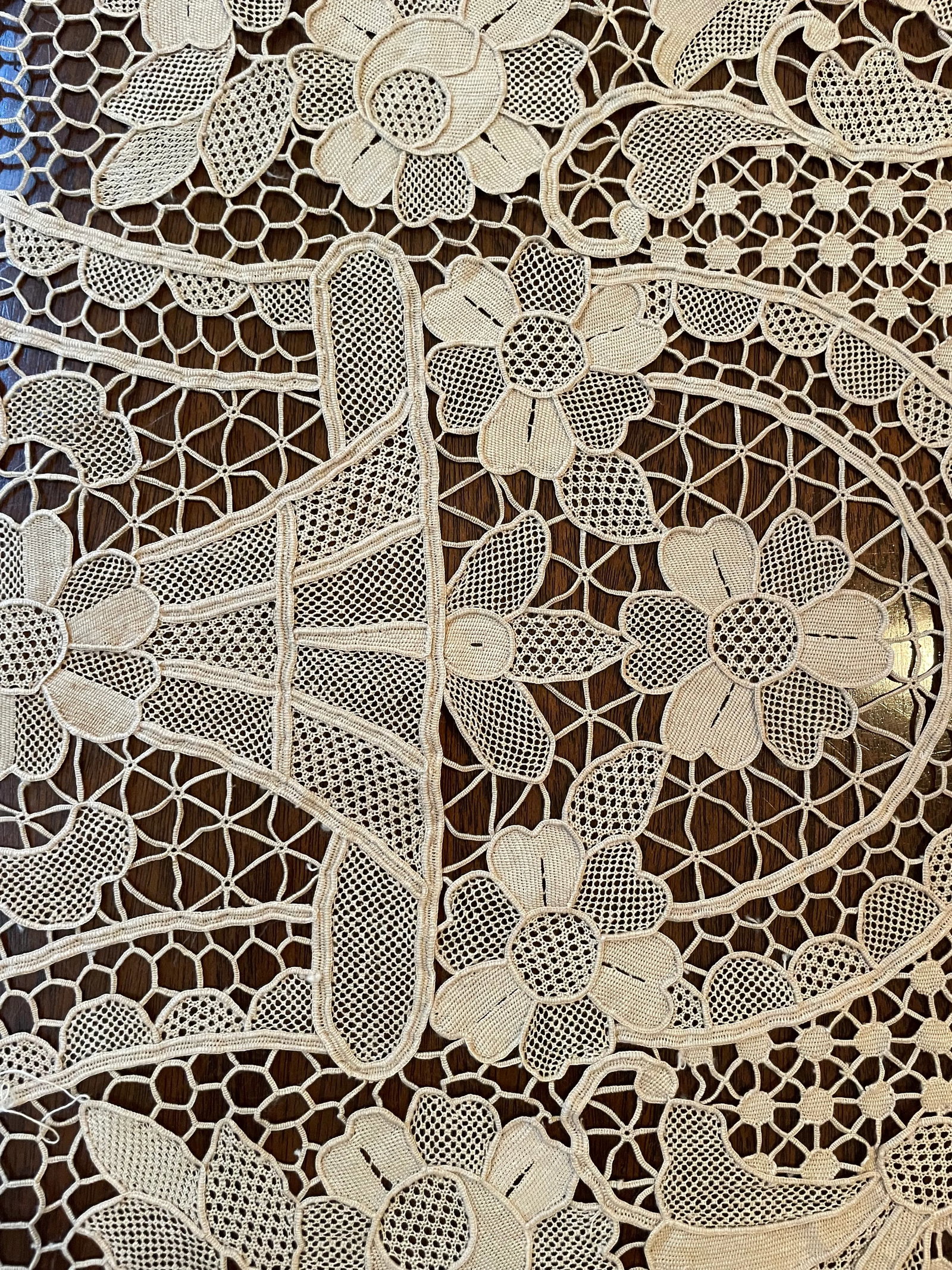Vintage French Lace Tablecloth - 10