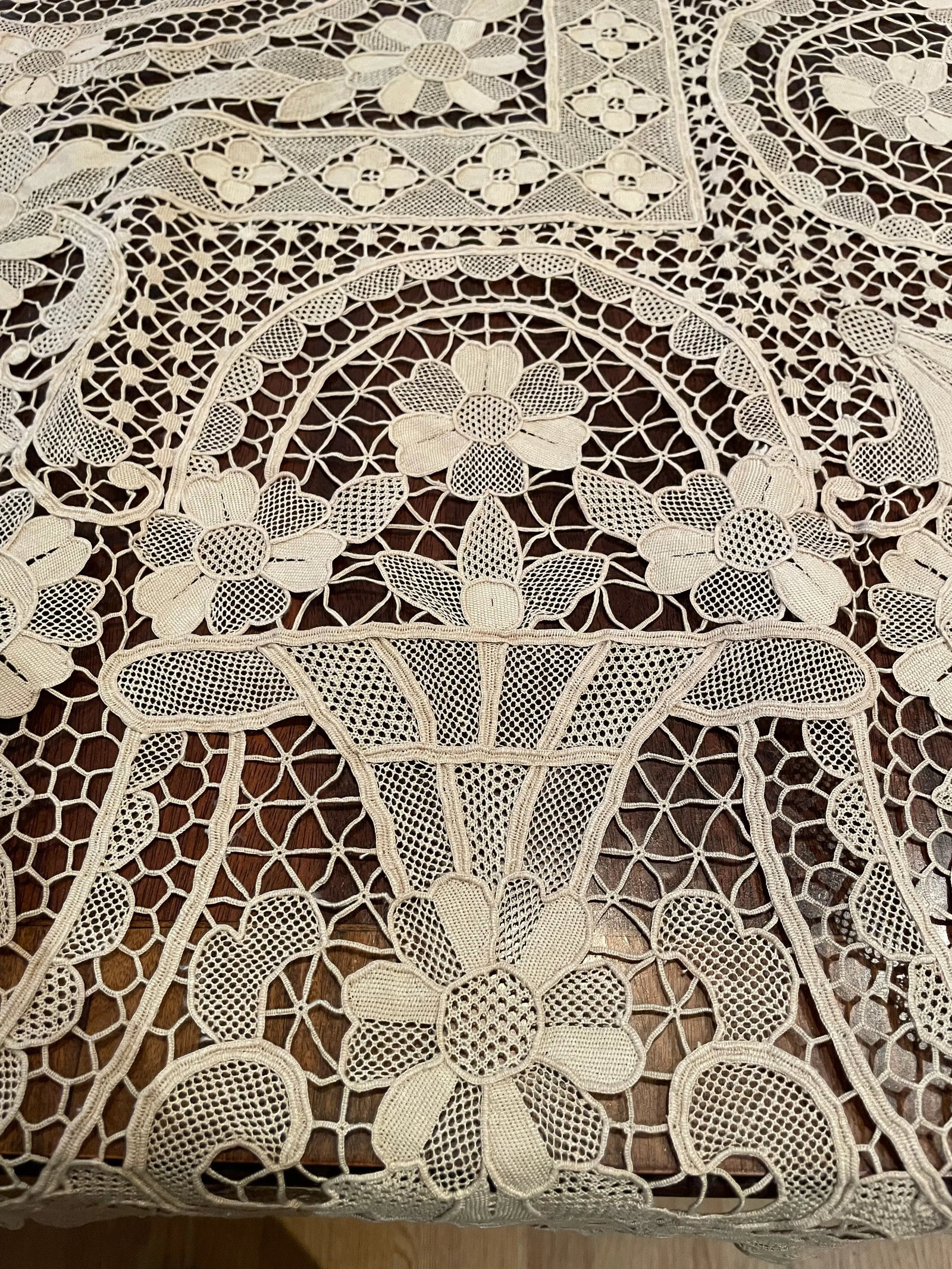 Vintage French Lace Tablecloth - 6