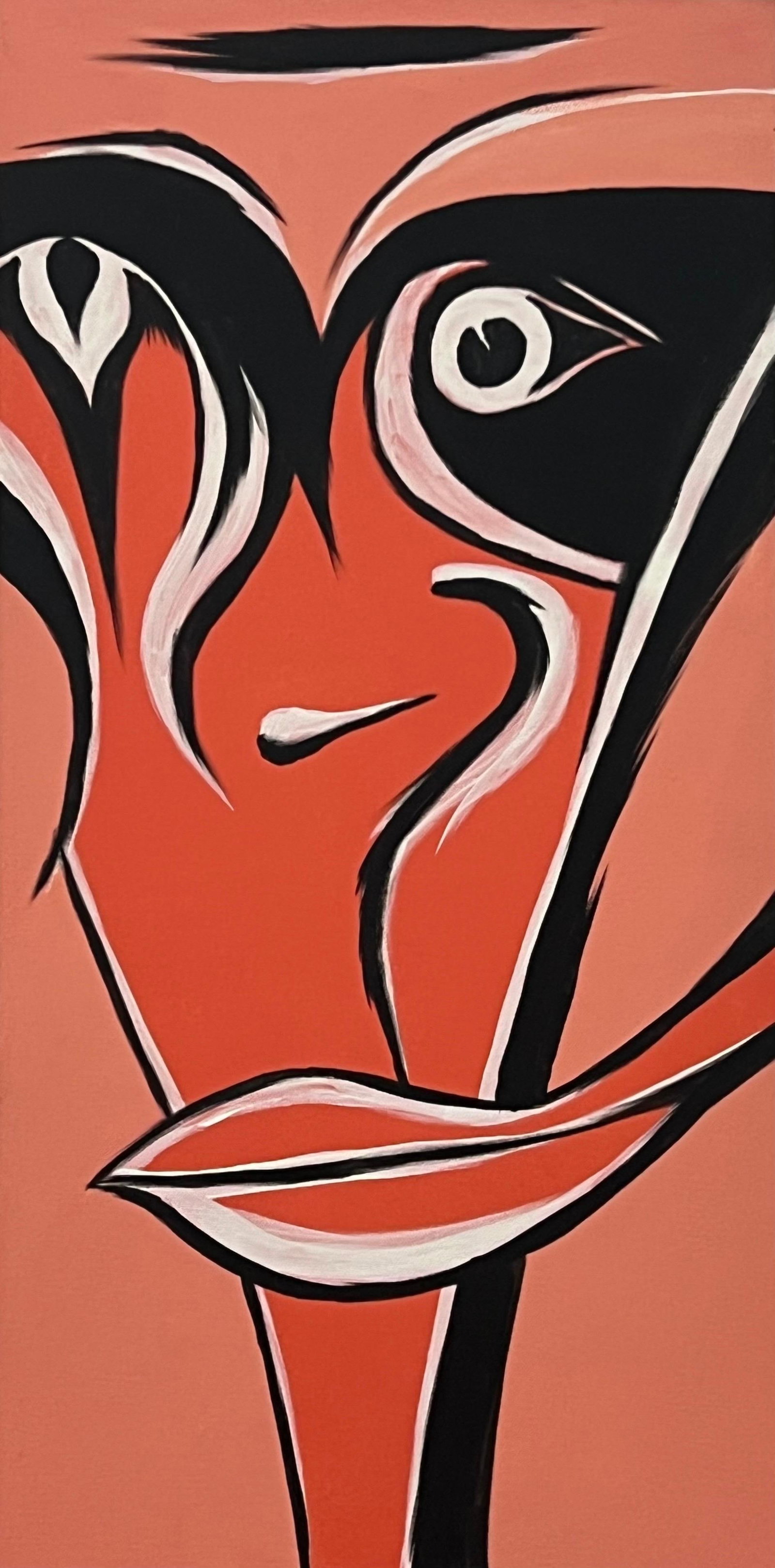Surreal Cartoon Painting on Canvas by Contemporary British Artist 2005: Surreal Cartoon Painting on Canvas by Contemporary British Artist. This is a unique original that references sketches and drawings undertaken in 1997. Art measures 12 x 24 inches Original, Acrylic on