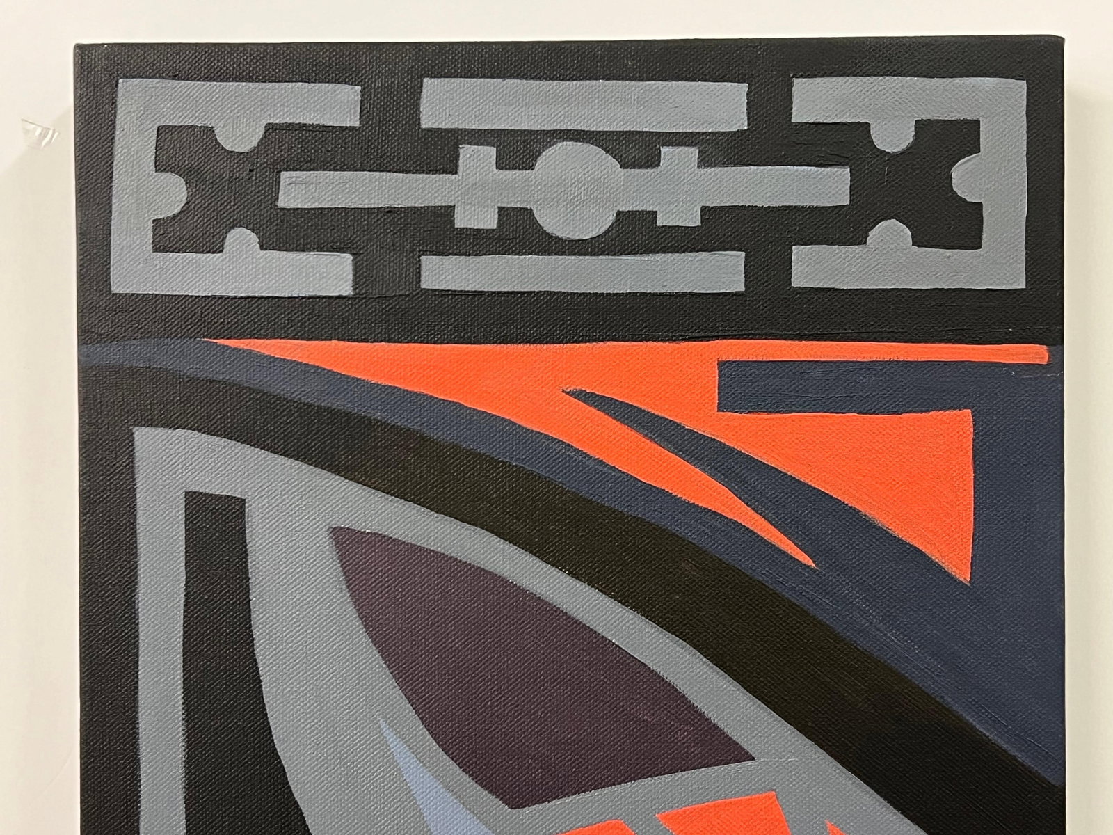 Crying Aztec' Tribal Cartoon Painting on Canvas by Contemporary British Artist 2005 - 9