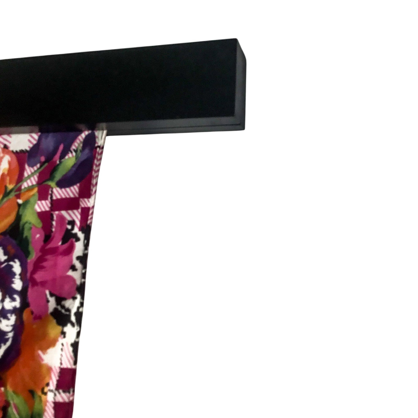 Pure Silk Crepe De Chine Vintage Scarf With Wall Hanging Scarf Holder - 5