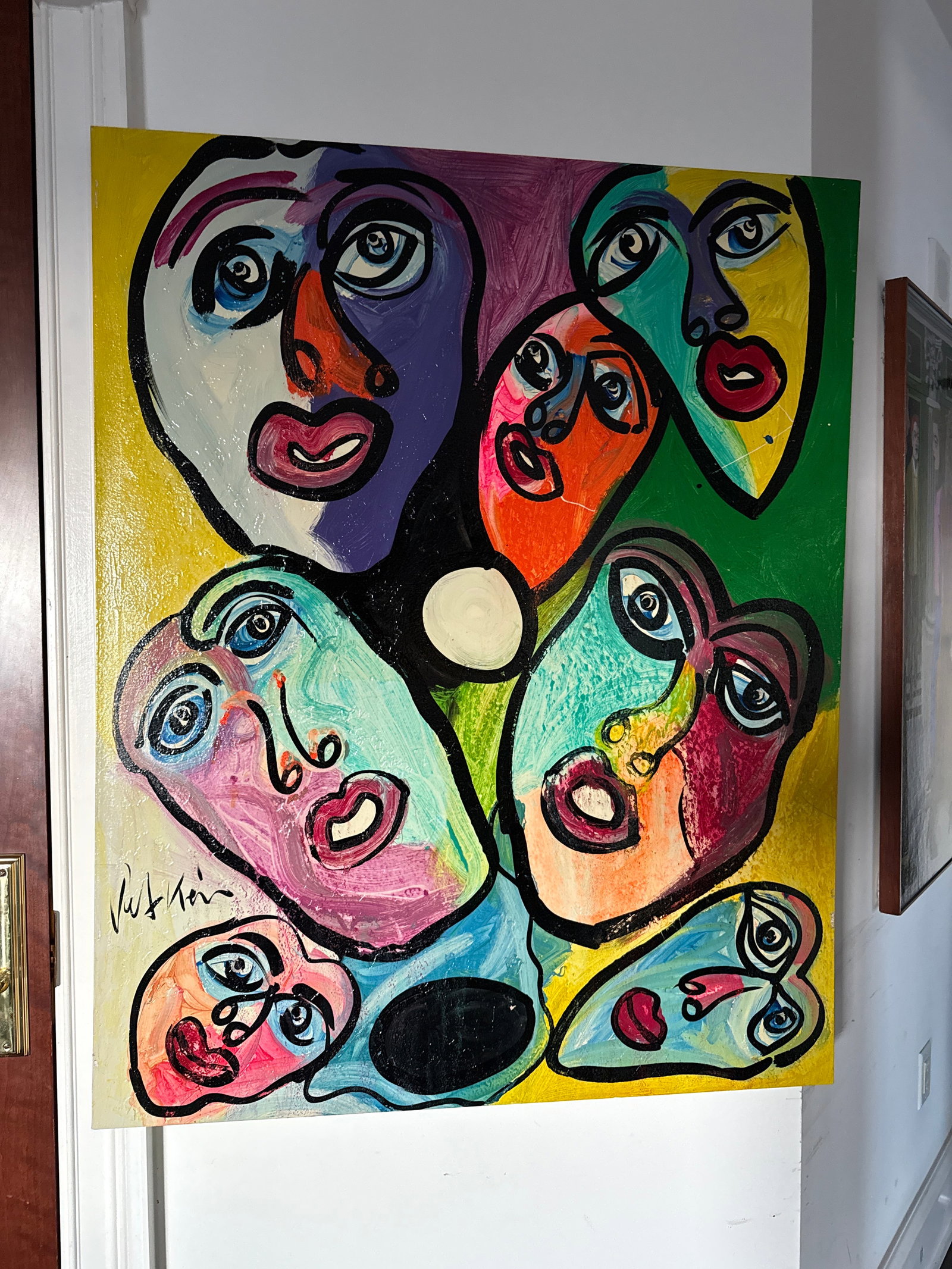 1970s Peter Keil Large Abstract Canvas Painting - 3