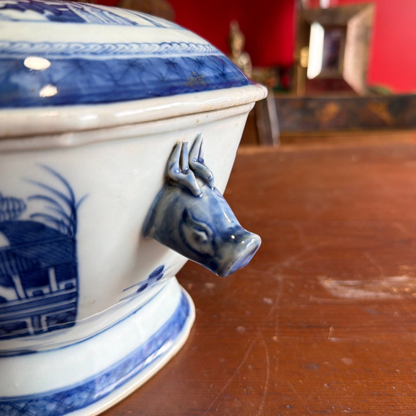 Antique Chinese Export Canton Porcelain Soup Tureen, Circa 1830's - 3