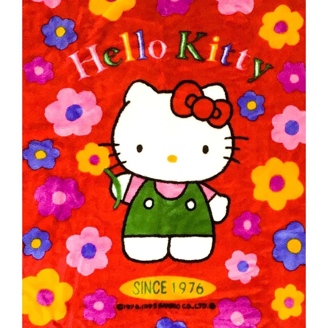 Rare Vintage Bed Coverlet Hello Kitty Japan Origin 1993 - 2