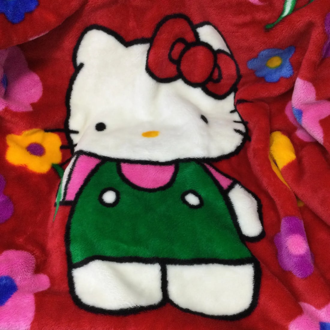 Rare Vintage Bed Coverlet Hello Kitty Japan Origin 1993 - 4