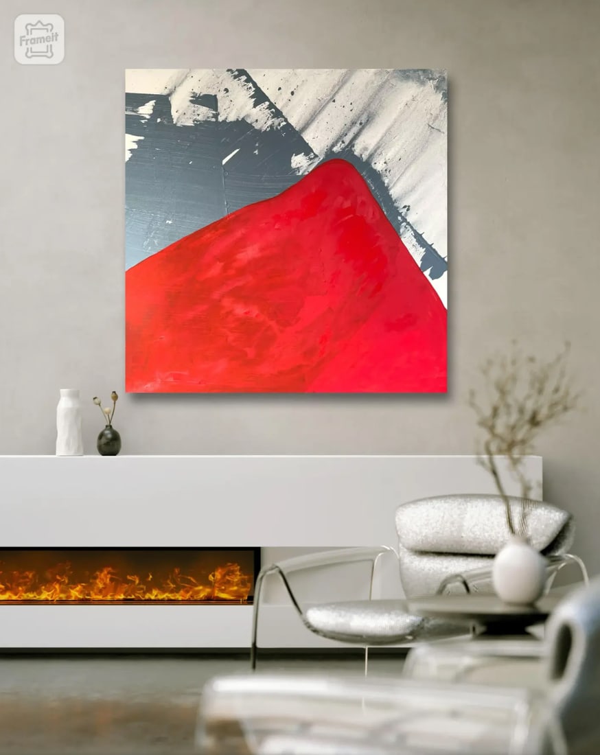 Matthew Izzo Painting on Canvas Titled "Red Mountain" - 3