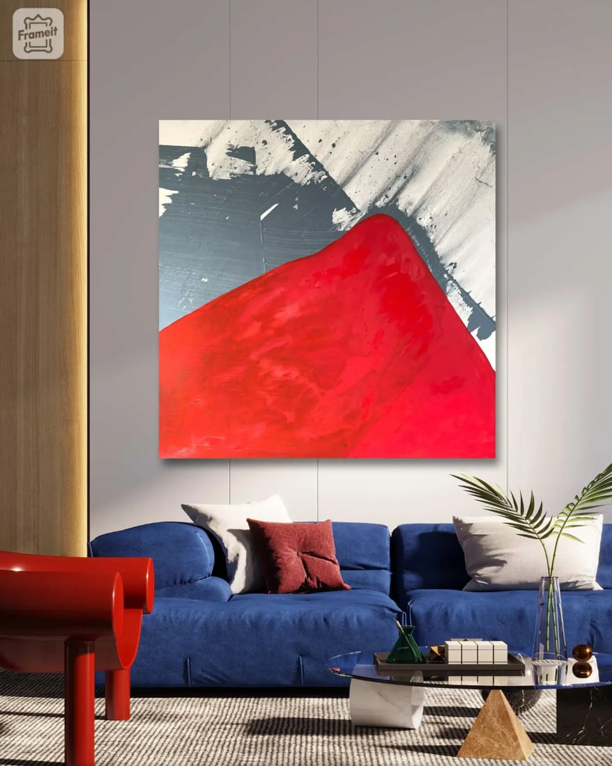 Matthew Izzo Painting on Canvas Titled "Red Mountain" - 5