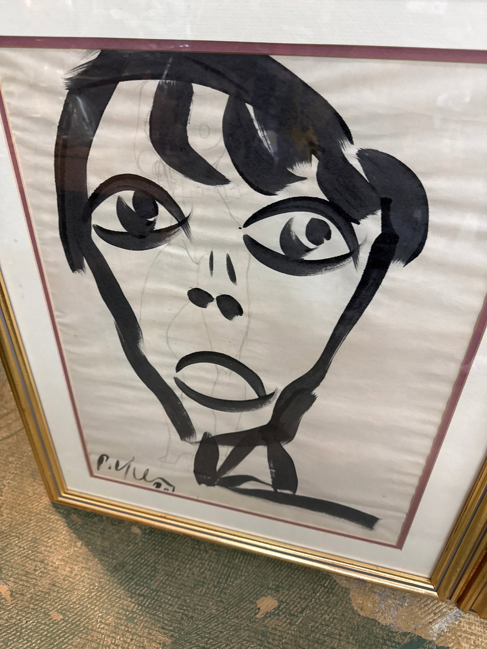 1960s Early Peter Keil Abstract Portrait Paintings, a Pair - 4