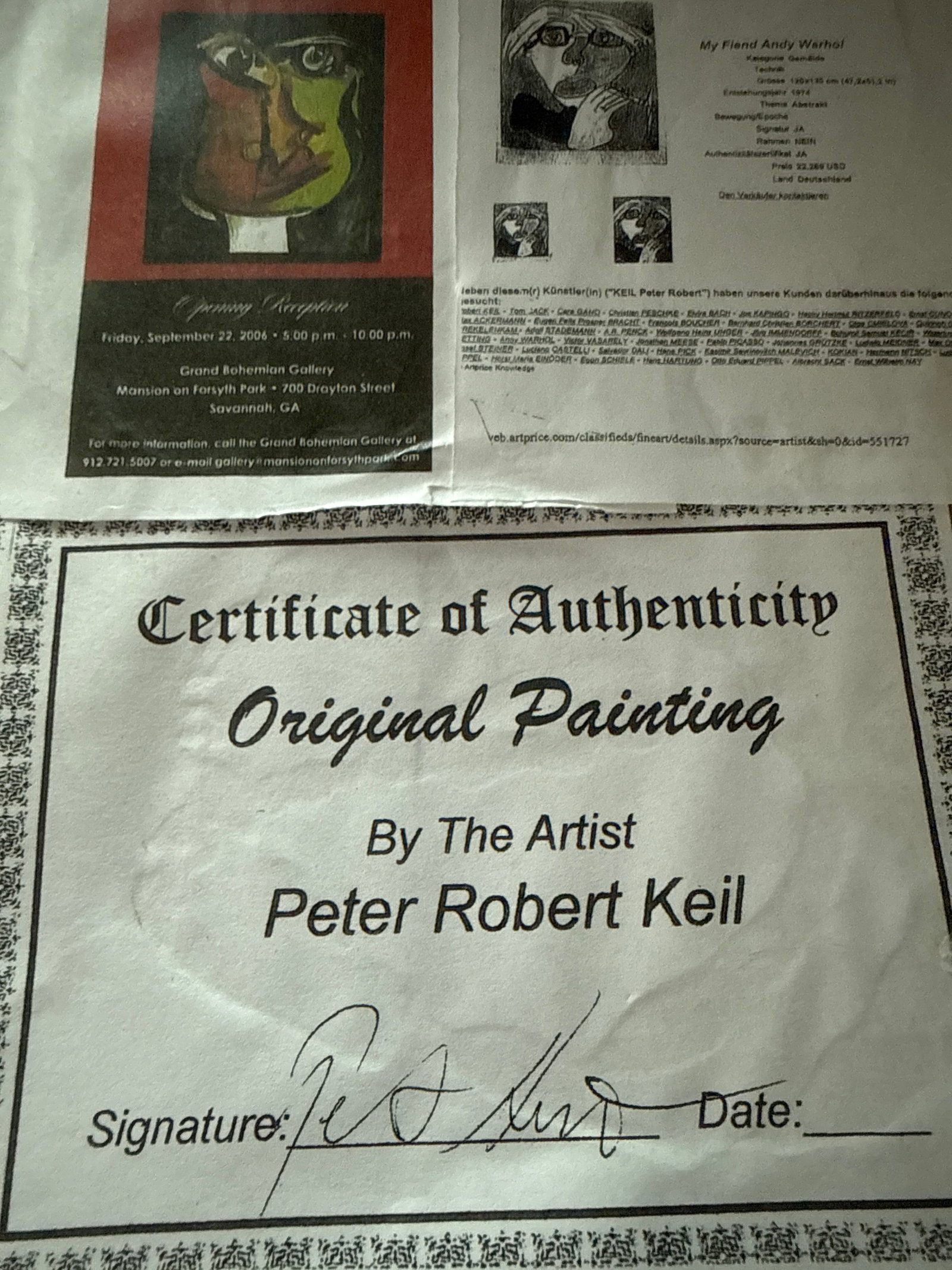 1960s Early Peter Keil Abstract Portrait Paintings, a Pair - 8