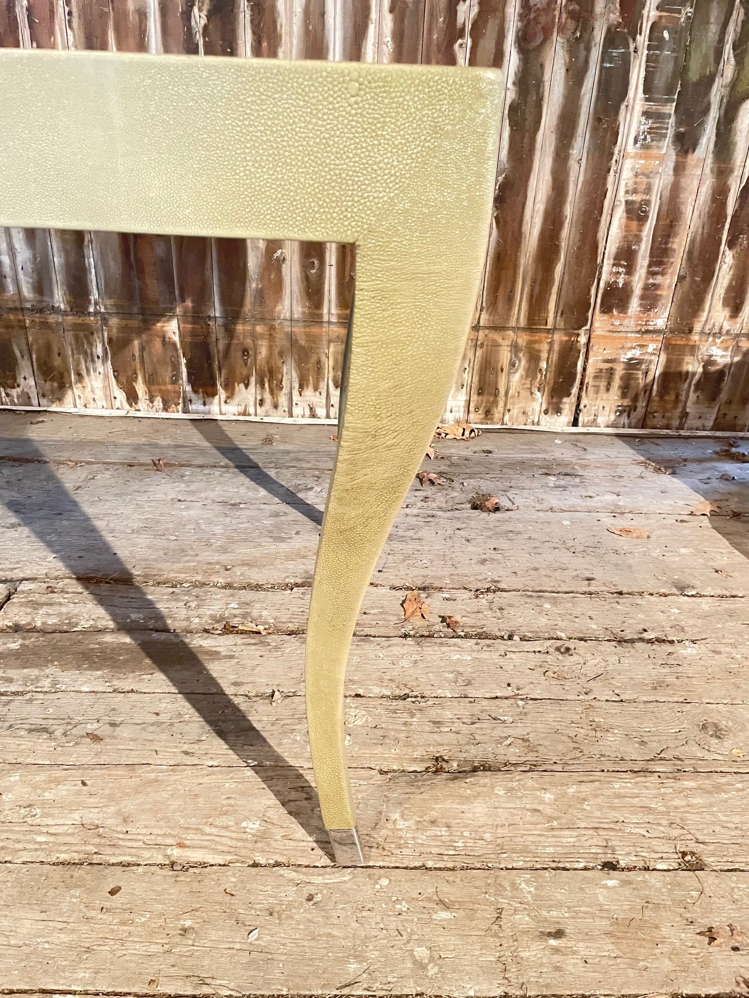 Writing Desk in Faux Shagreen With Walnut Writing Surface. - 17