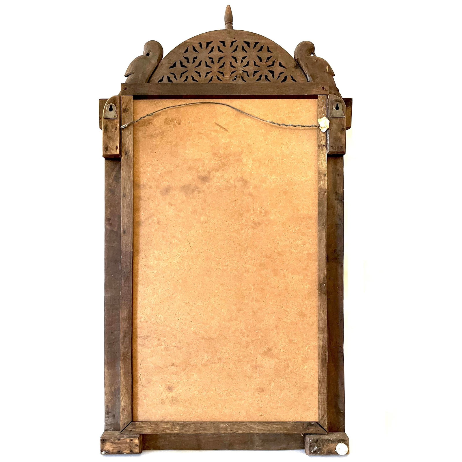 Late 20th Century Moorish Boho Chic Hand-Carved Wooden Wall Mirror - 7