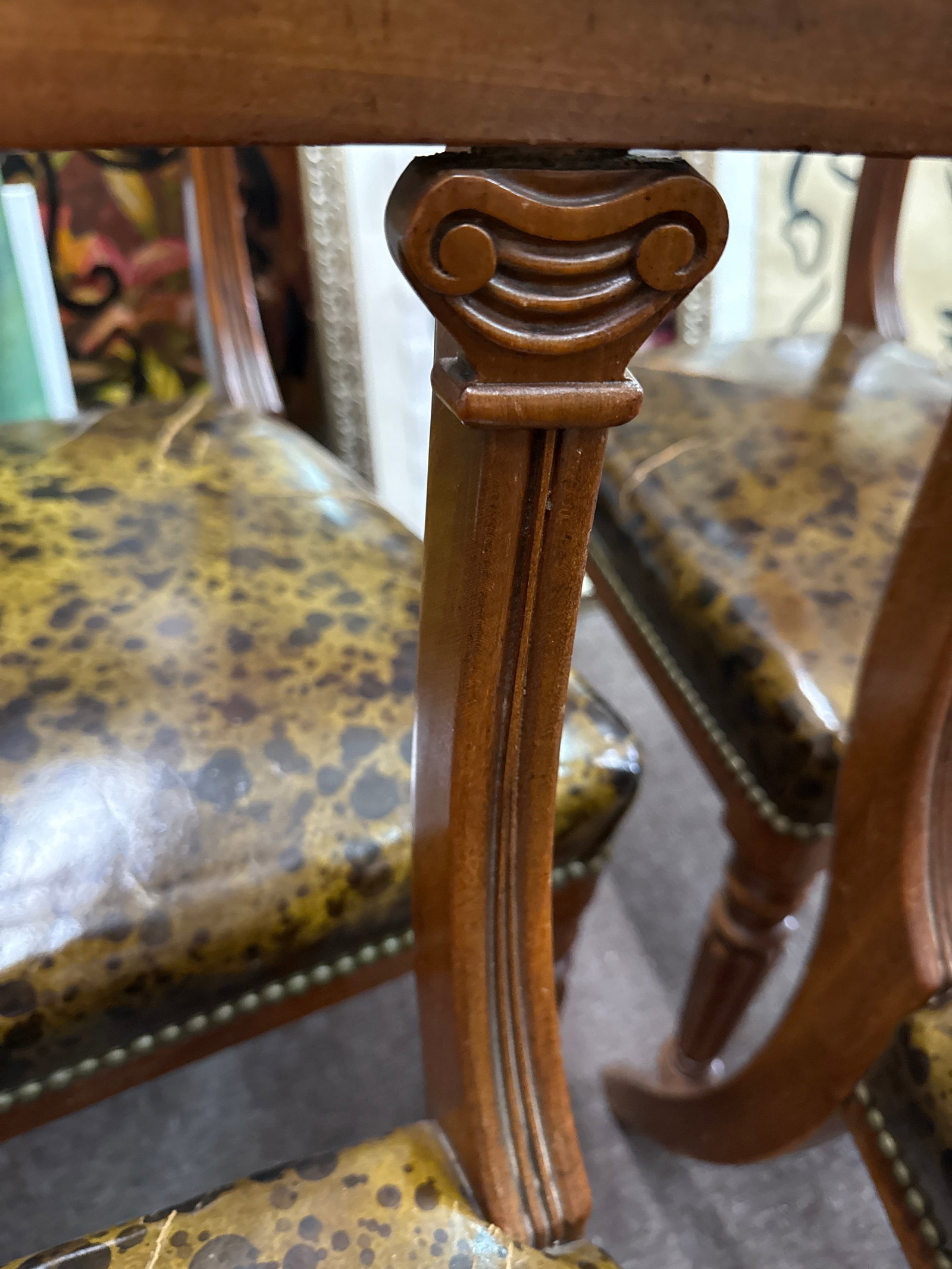 1950s Set of 4 Neoclassical Klismos Wood Chairs - 4