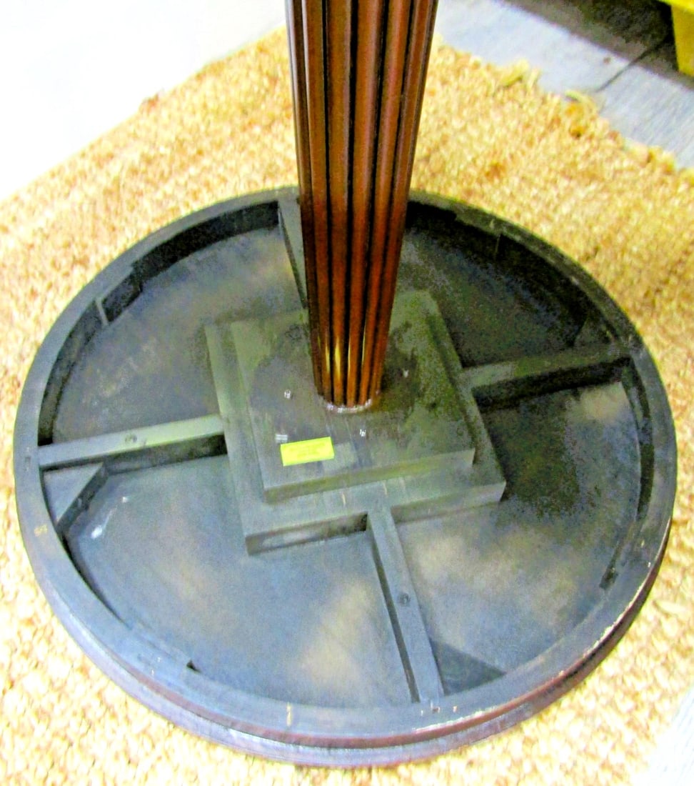 1990s Maitland-Smith Empire Pedestal Based Inlaid Marquetry Top Occasional Table - 10