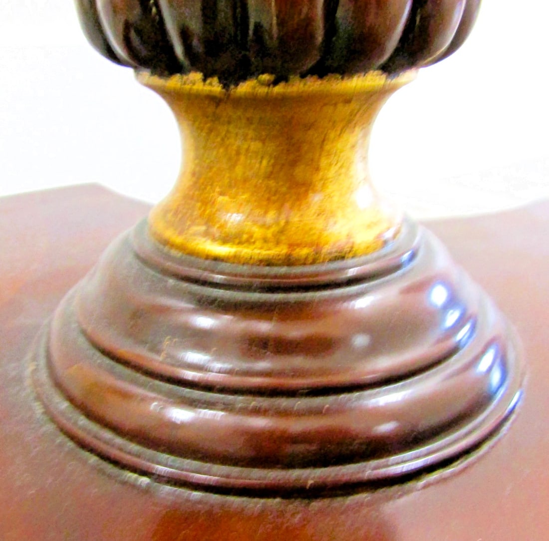 1990s Maitland-Smith Empire Pedestal Based Inlaid Marquetry Top Occasional Table - 8