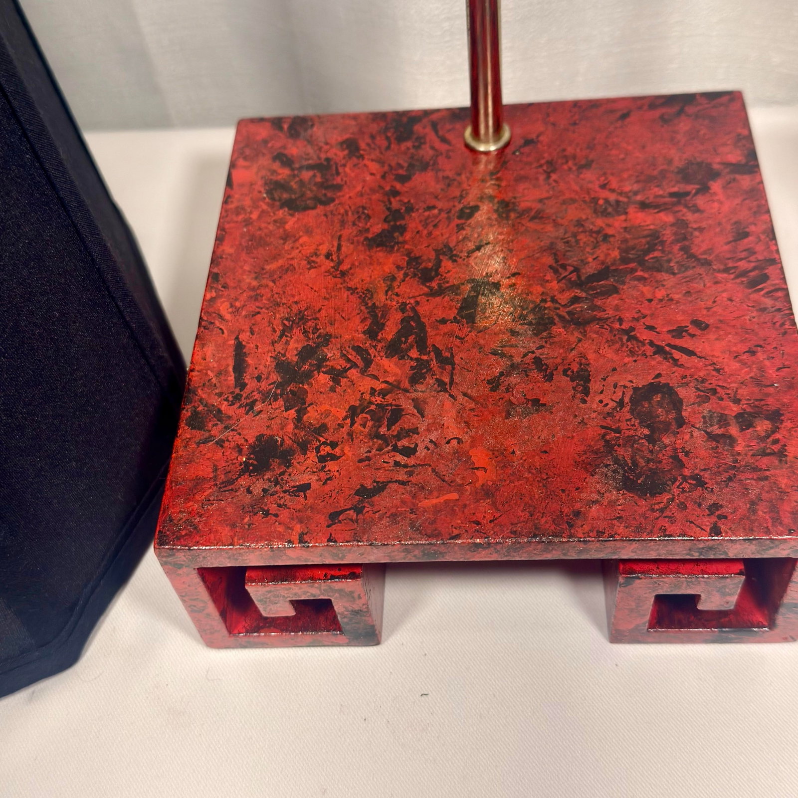 Vintage Tony Duquette Style Bespoke Parcel Gilt Guan Yu Table Lamp by Turtle & Crane -Newly Painted - 15