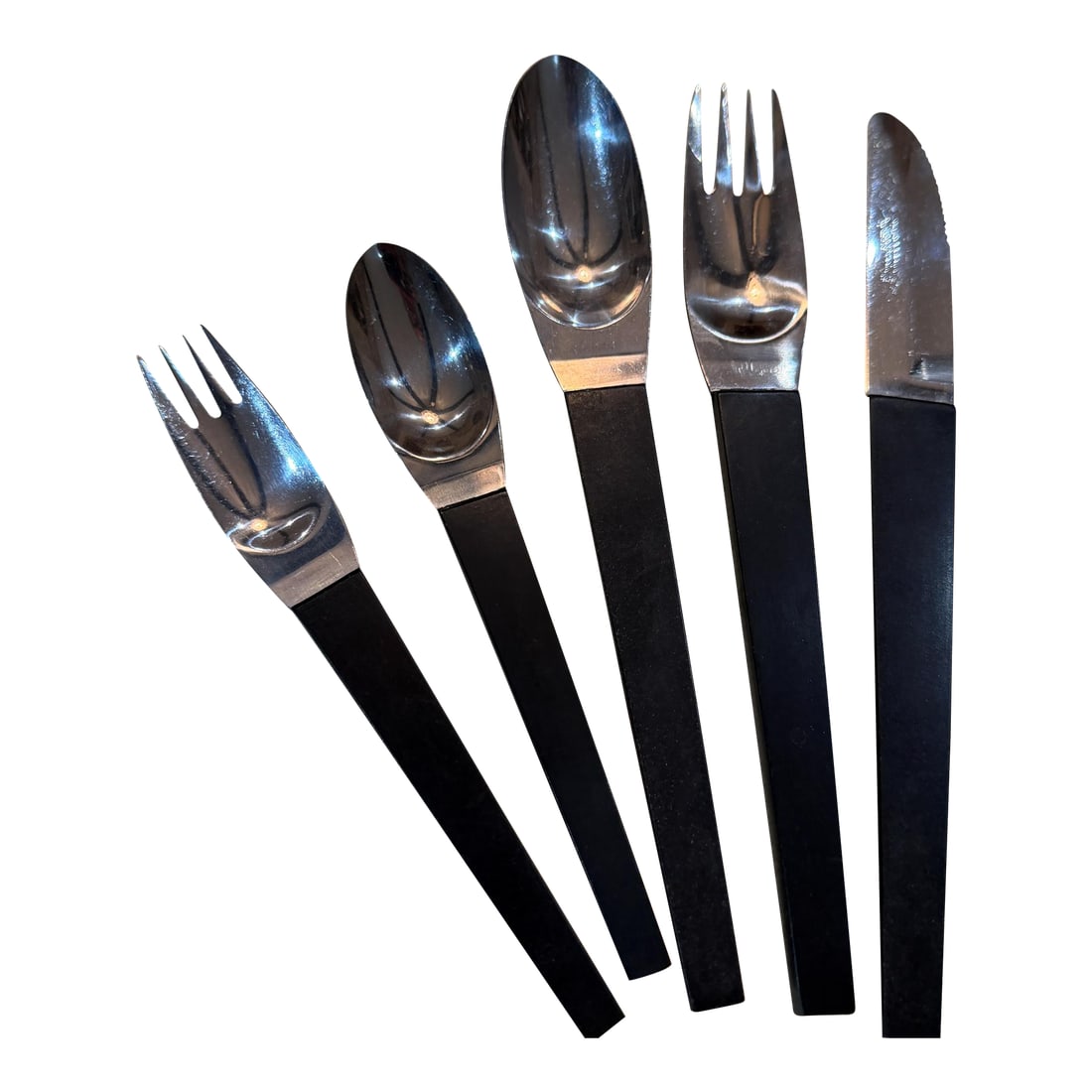 Stanley Roberts Japan Flatware Set, Carl Aubock Era Mid Century Modern (1 of 14)