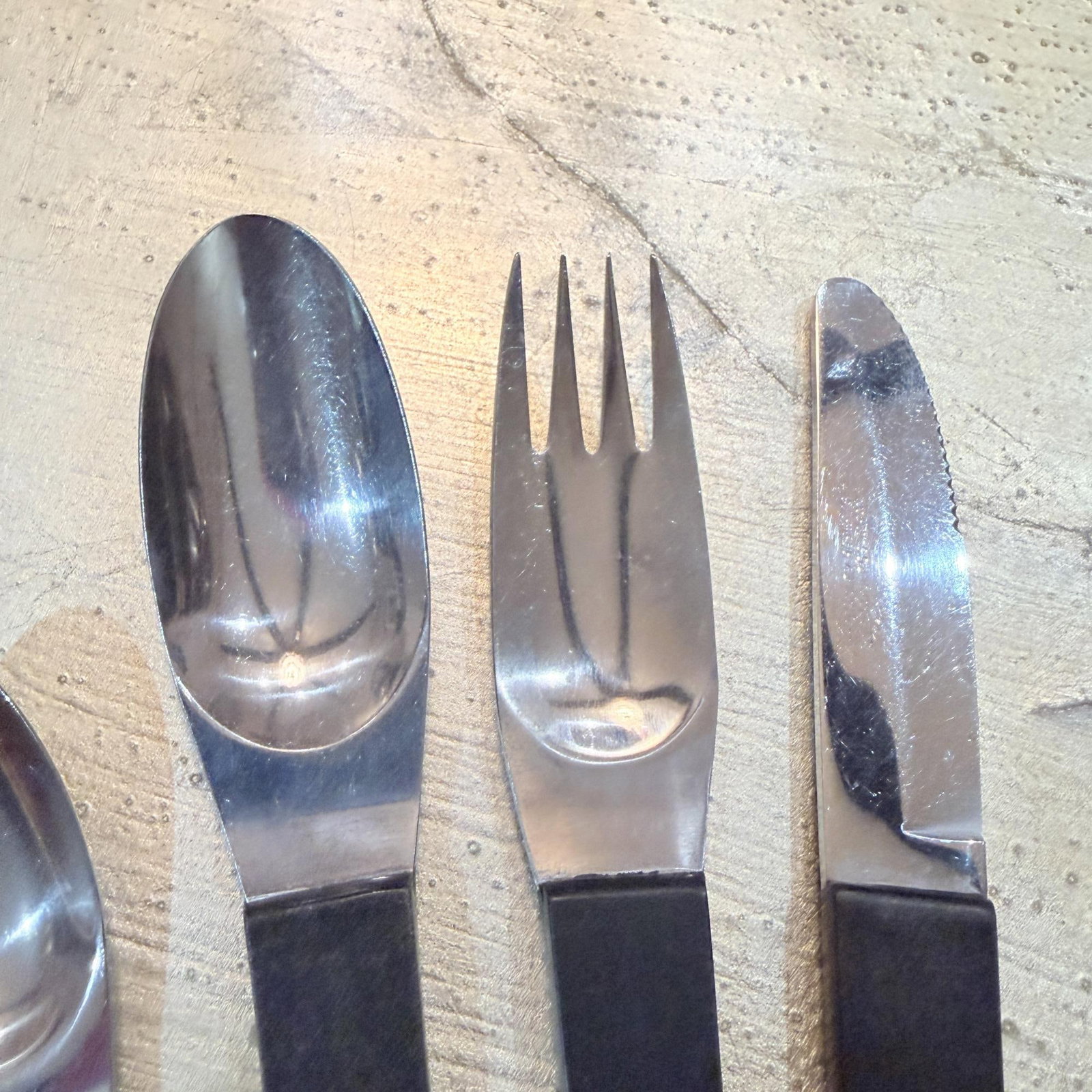 Stanley Roberts Japan Flatware Set, Carl Aubock Era Mid Century Modern - 4