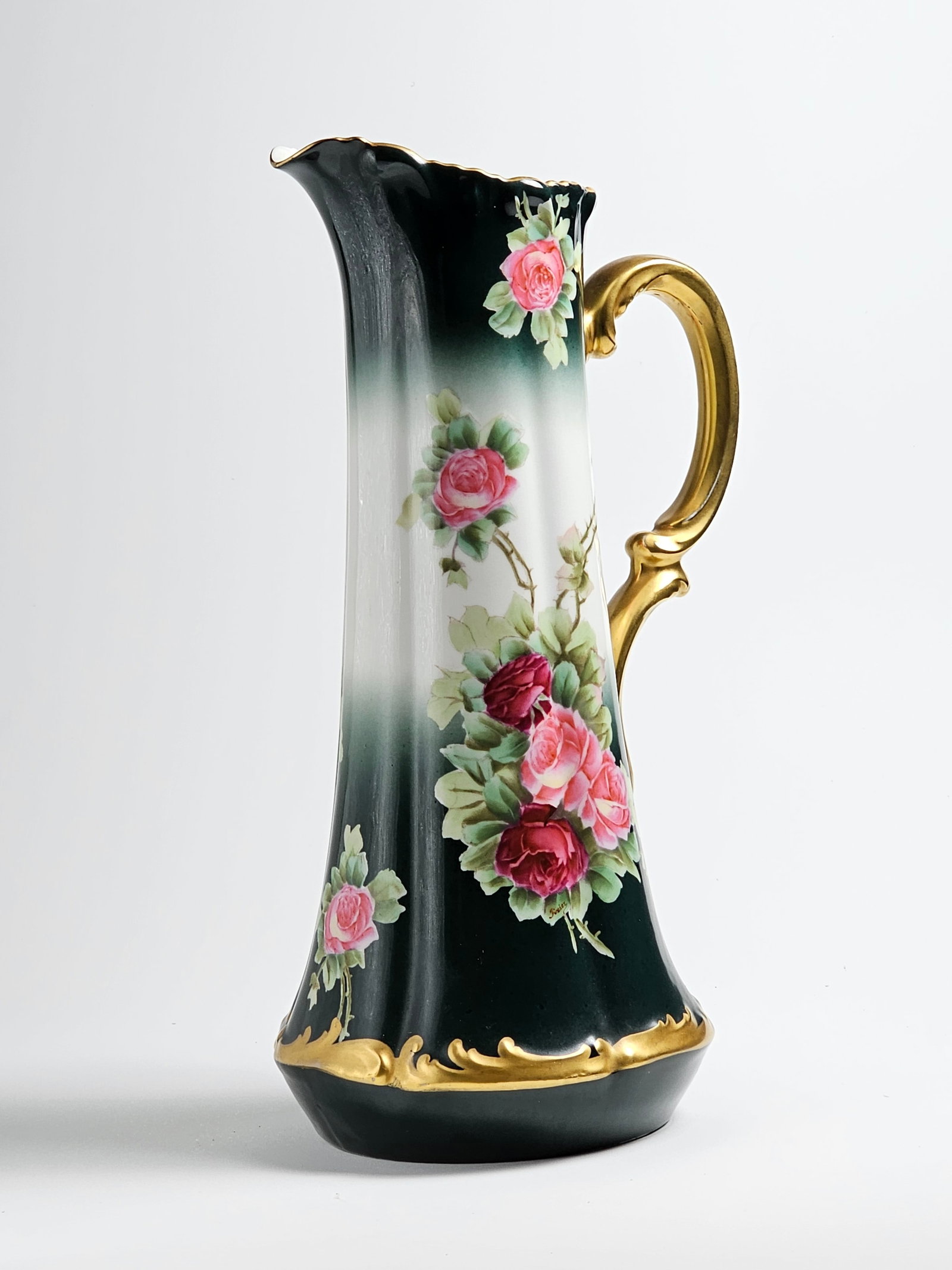 15" Limoges Porcelain Tankard Rare - 2