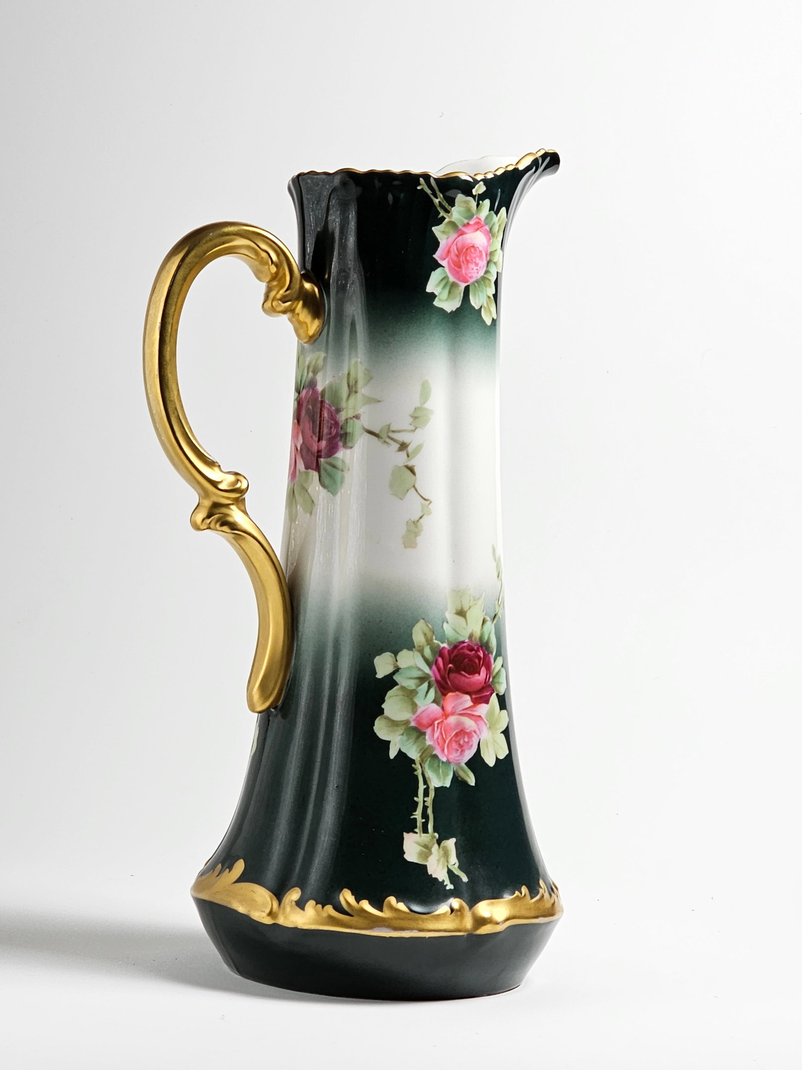 15" Limoges Porcelain Tankard Rare - 3