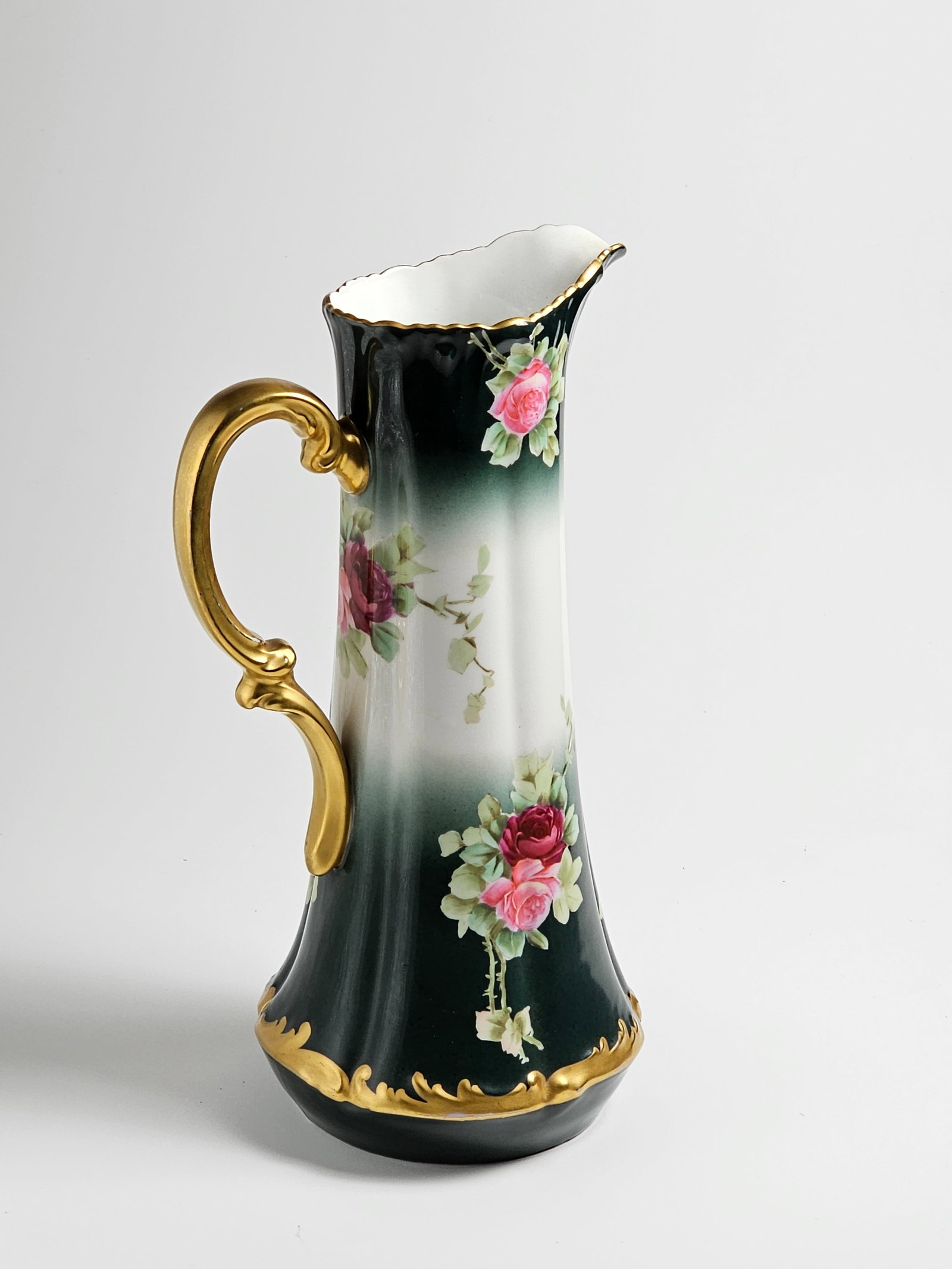 15" Limoges Porcelain Tankard Rare - 4