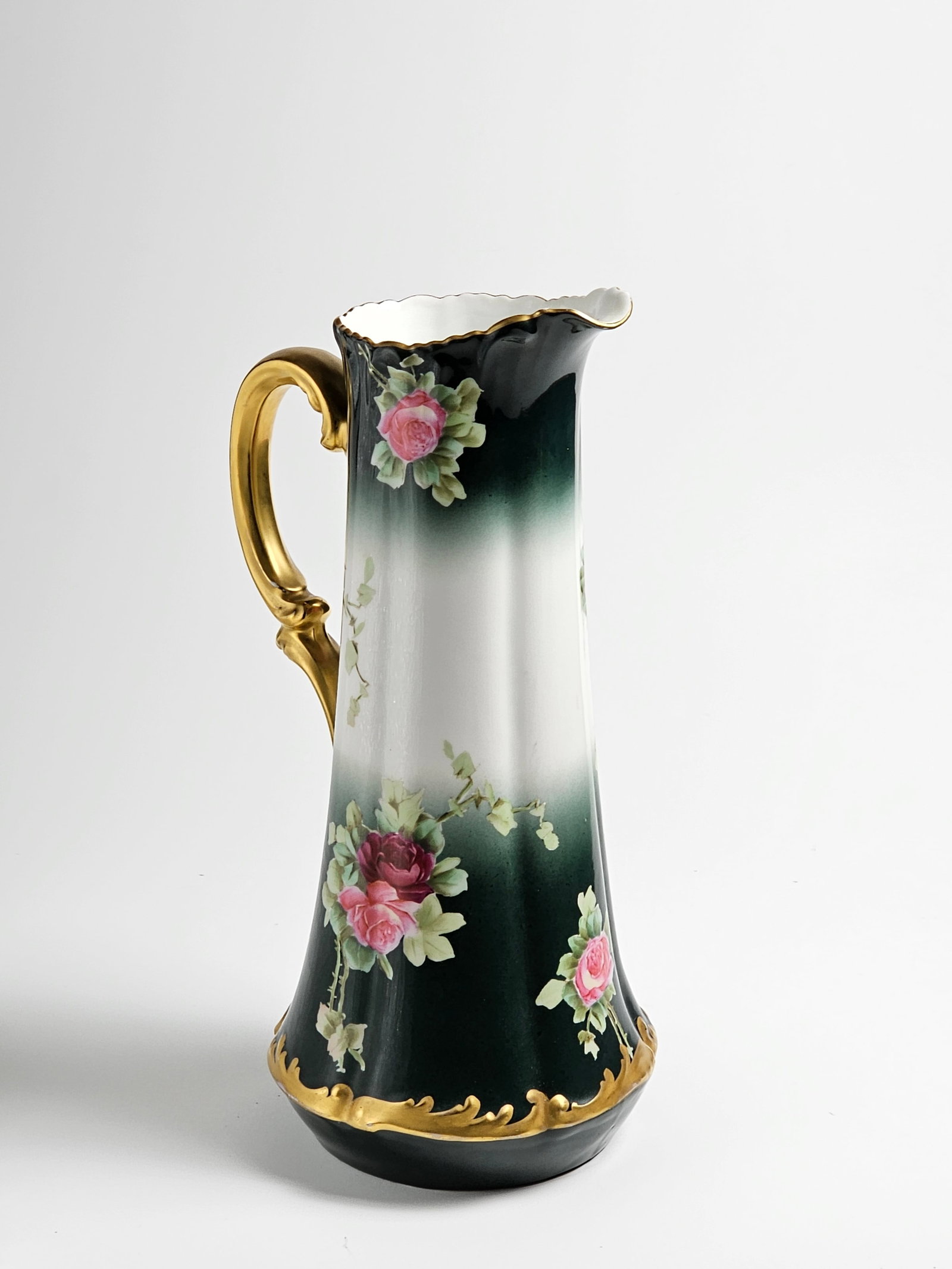 15" Limoges Porcelain Tankard Rare - 6
