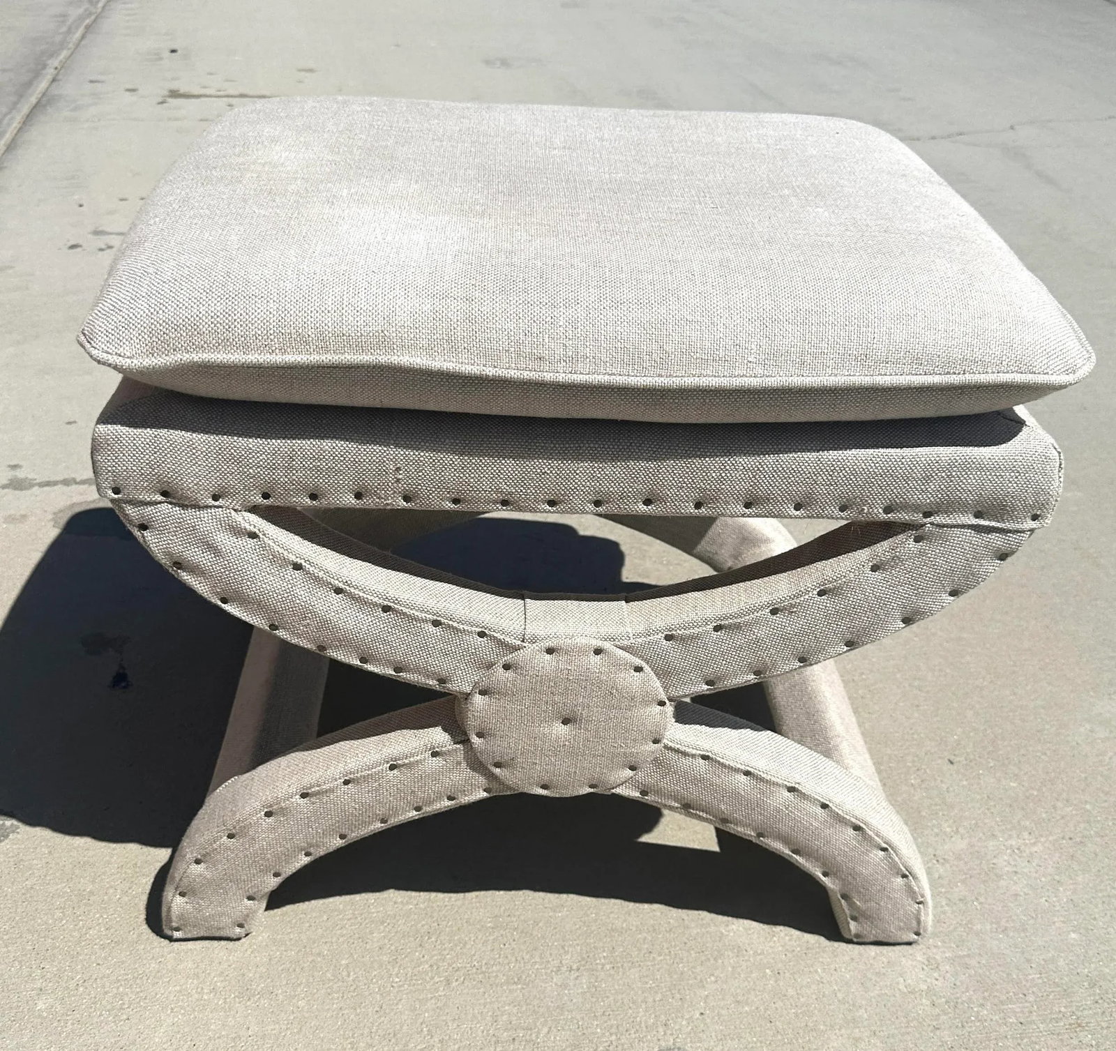 Restoration Hardware "Toscane" Nailhead Bench/Stool - 3