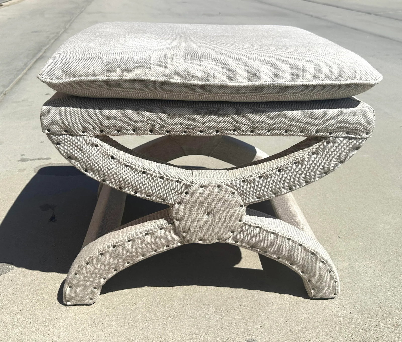 Restoration Hardware "Toscane" Nailhead Bench/Stool - 4