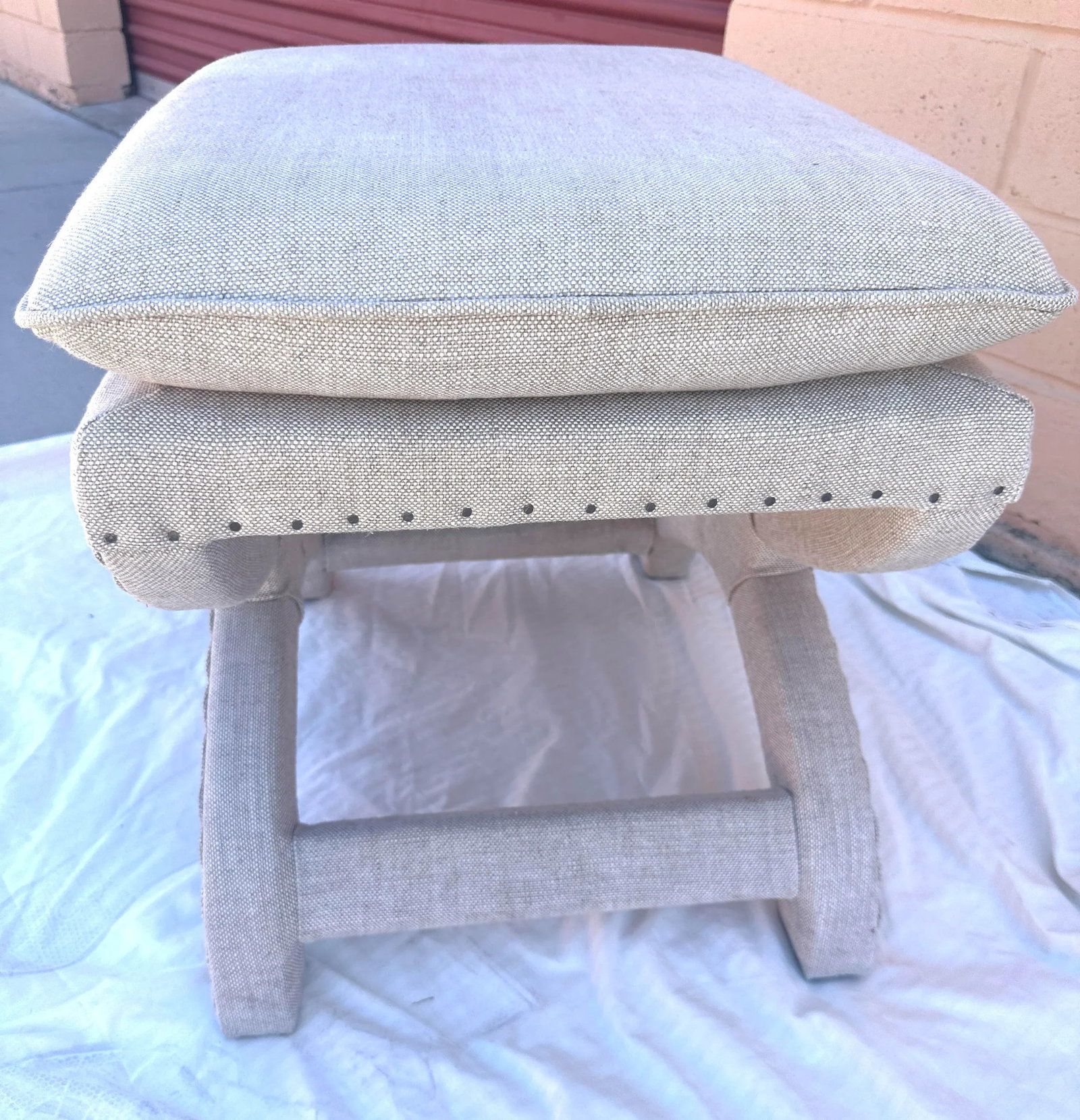 Restoration Hardware "Toscane" Nailhead Bench/Stool - 6