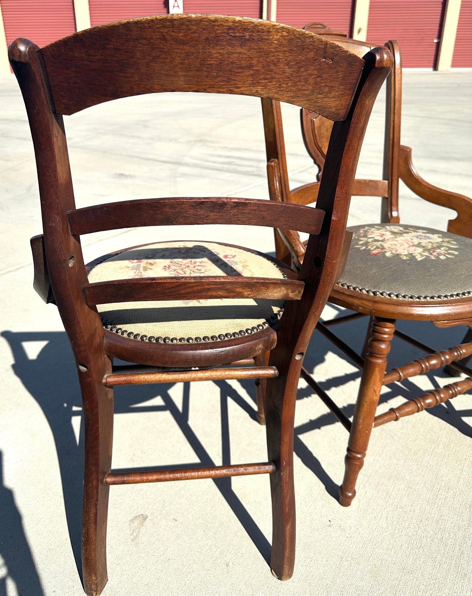 Set of 3 Antique 19th Century Needlepoint Chairs - 11