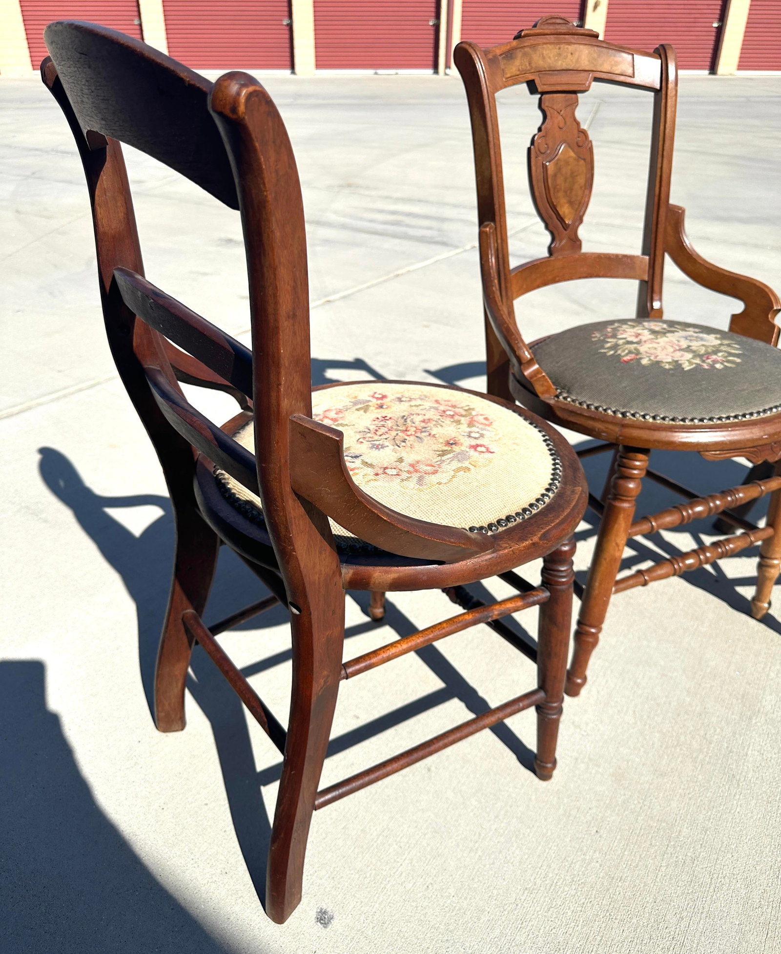 Set of 3 Antique 19th Century Needlepoint Chairs - 6