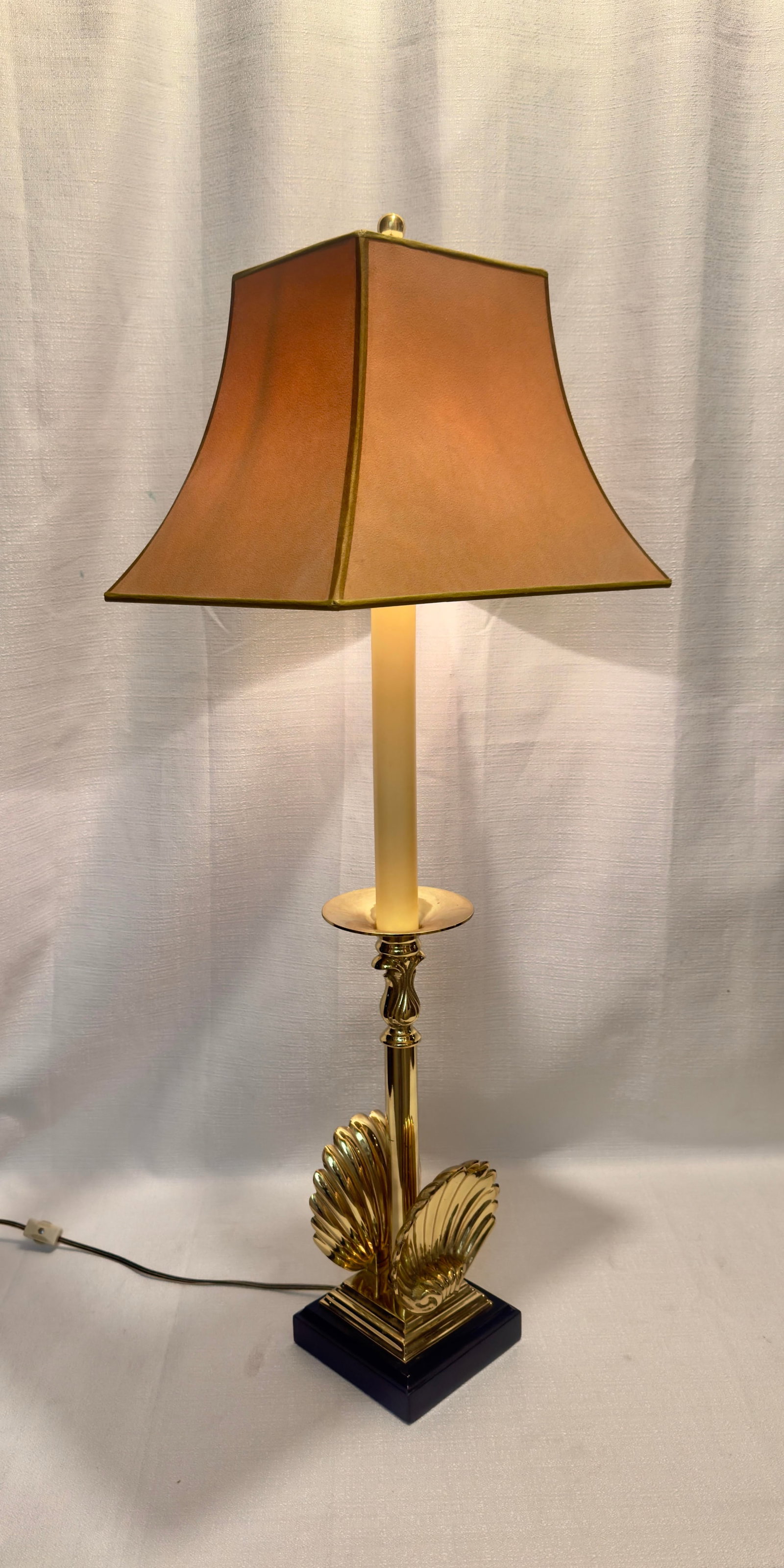 1970s Sarried, LTD Solid Brass Shell Candlestick Table - 10