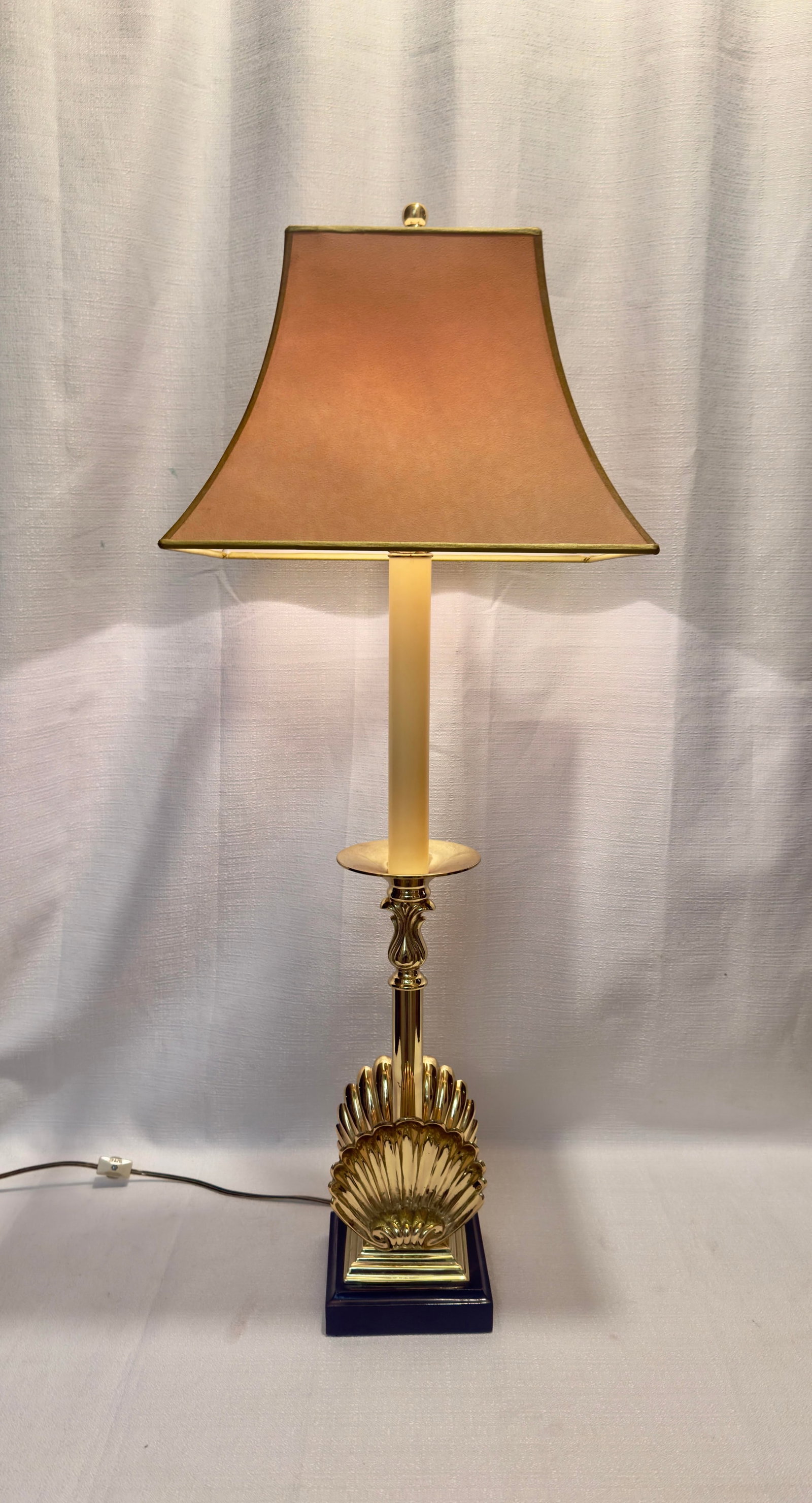 1970s Sarried, LTD Solid Brass Shell Candlestick Table - 3