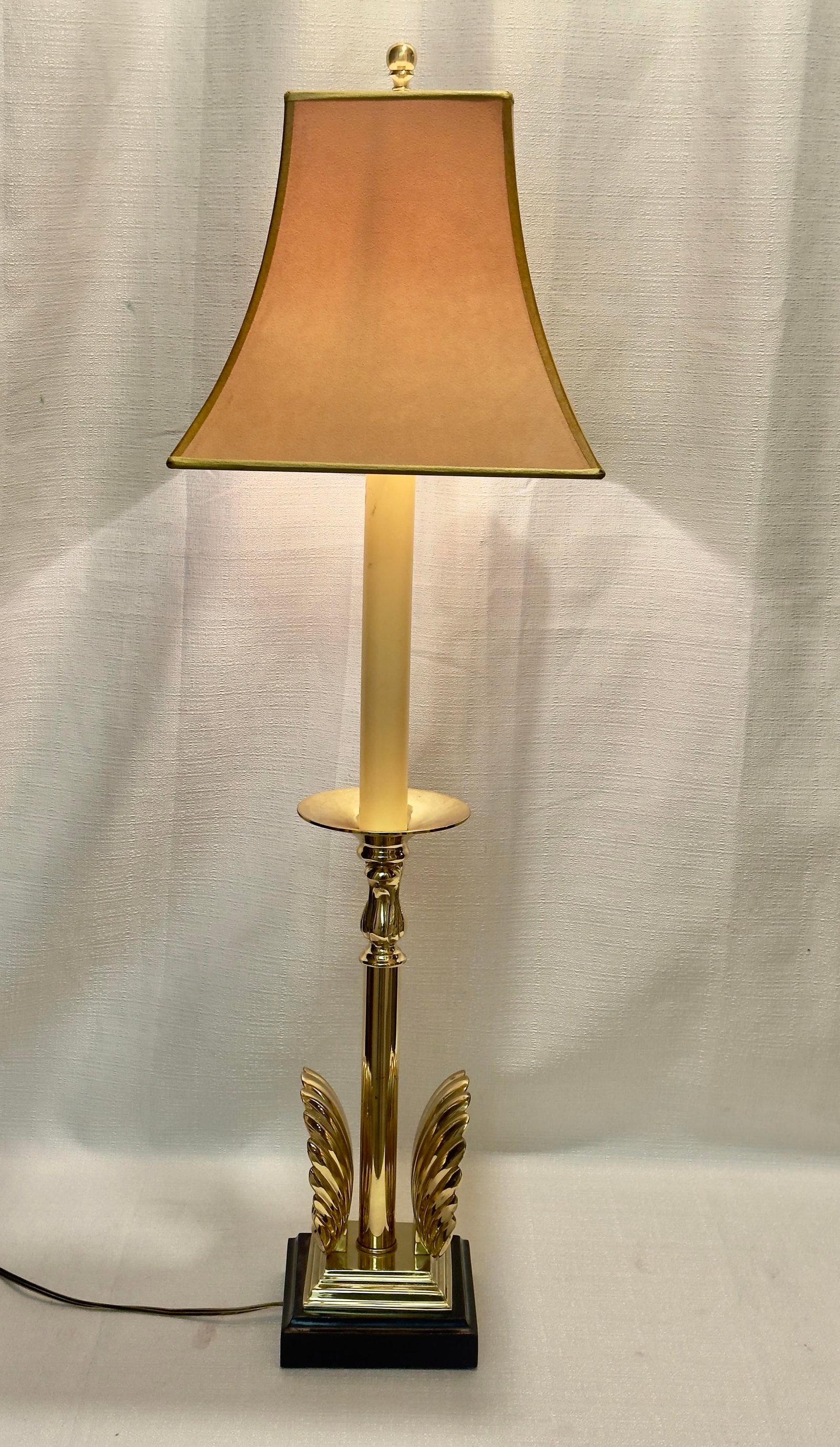 1970s Sarried, LTD Solid Brass Shell Candlestick Table - 5