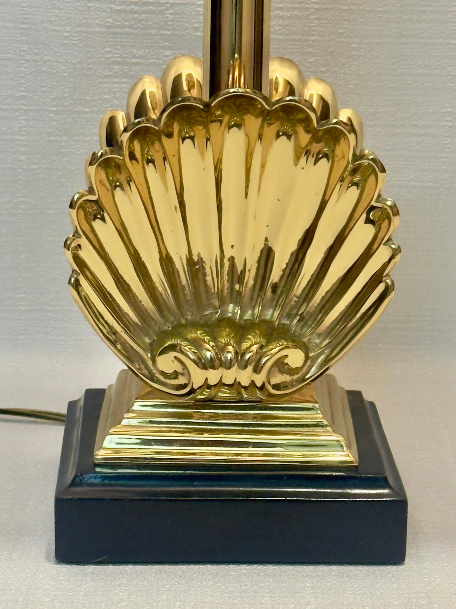1970s Sarried, LTD Solid Brass Shell Candlestick Table - 9