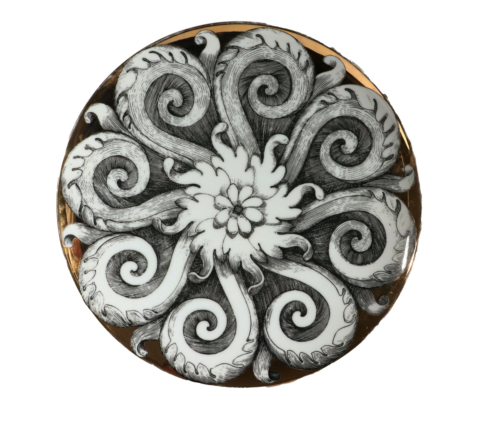 Rosoni Pattern Piero Fornasetti Porcelain Plates, a Numbered Set of Six - 3