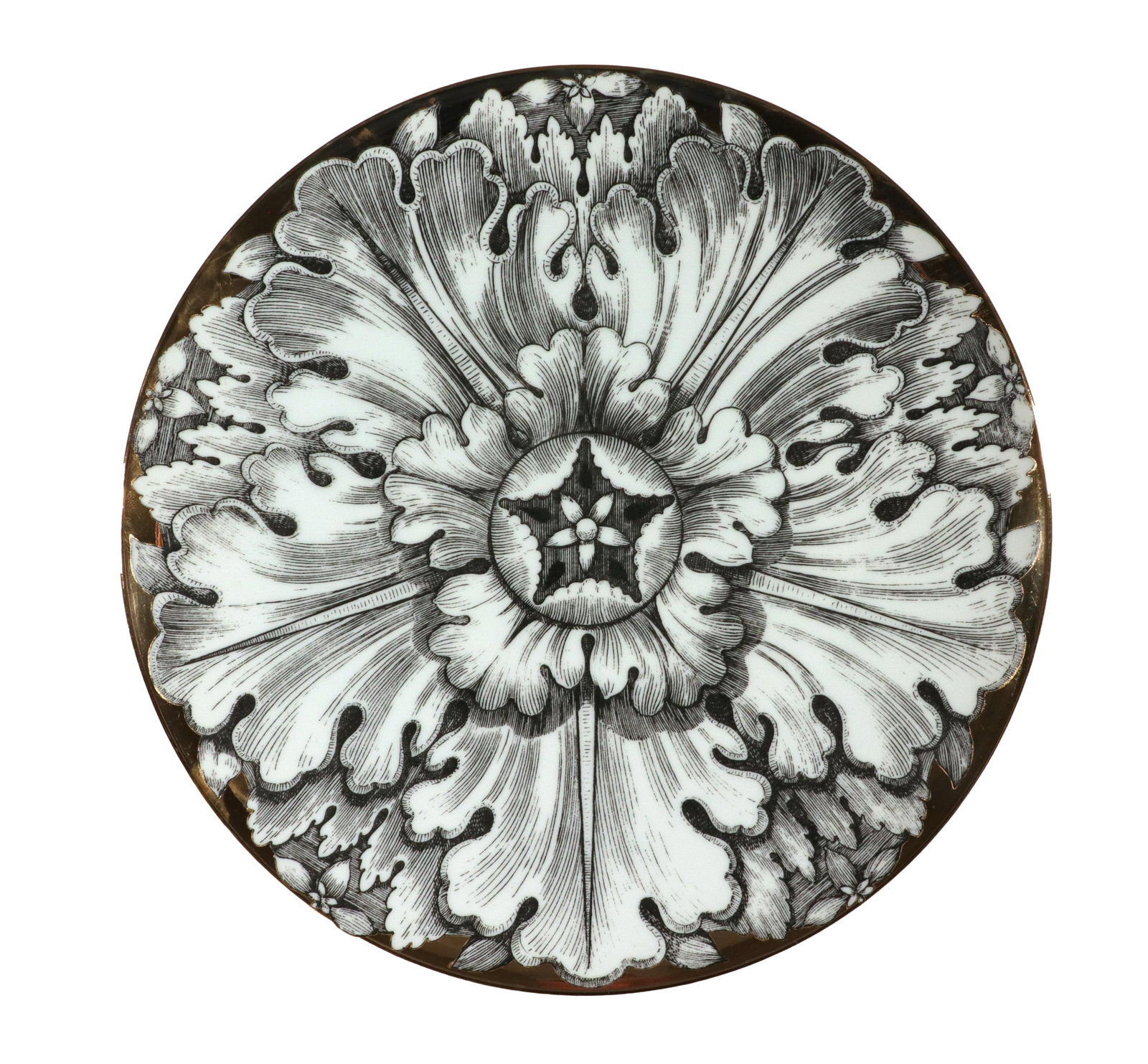 Rosoni Pattern Piero Fornasetti Porcelain Plates, a Numbered Set of Six - 5