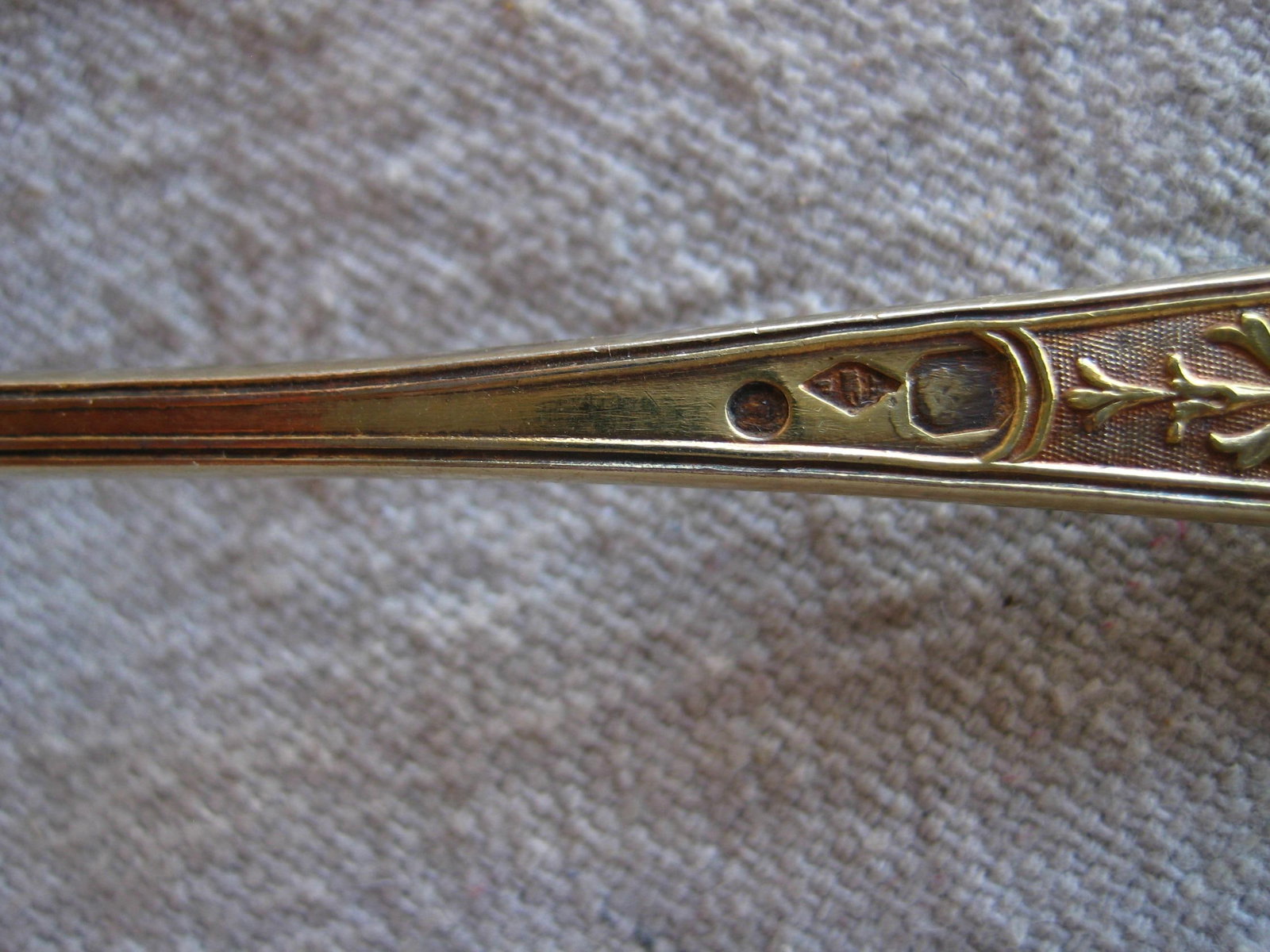 Early 19th Century French Neoclassic Style Silver-Gilt Spoon in Case - Set of 6 - 7