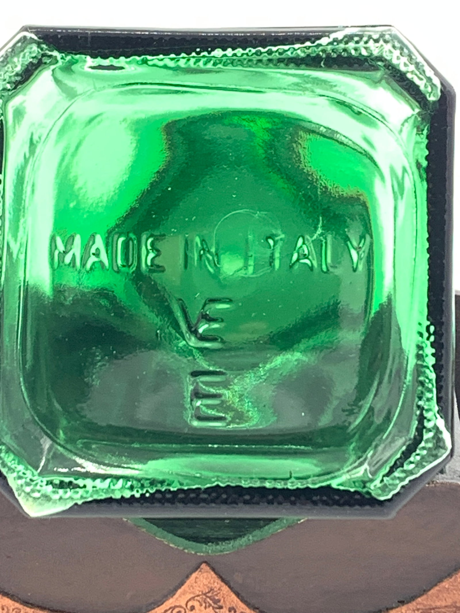 1960s Mid-Century Modern Emerald Empoli Green Decanter Set - 4 pcs - 10