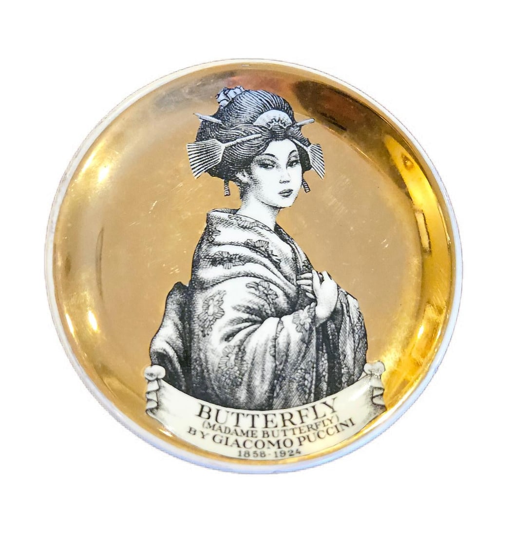1960s Piero Fornasetti Set of Coasters of Opera Characters-Melodrama - Set of 8 - 4