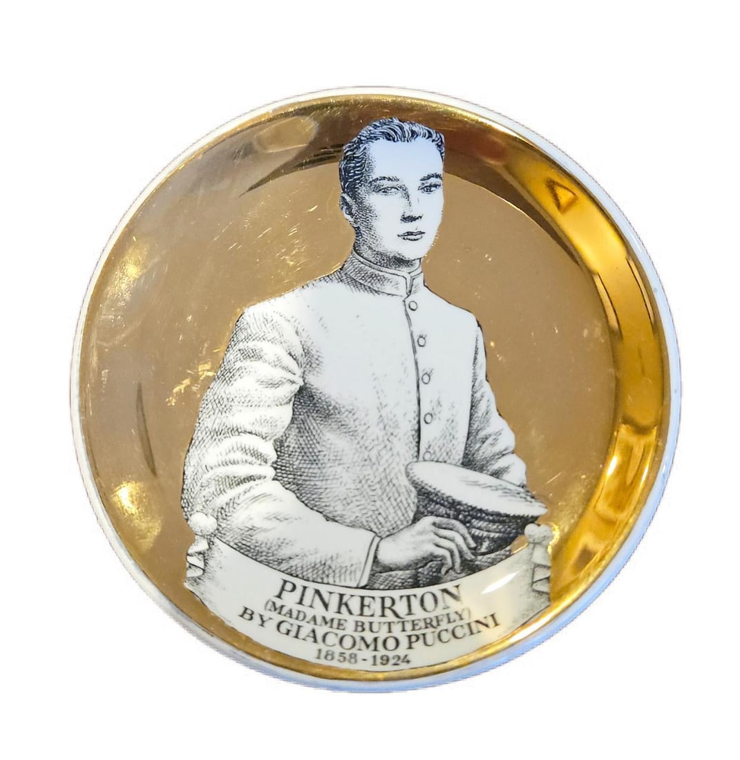 1960s Piero Fornasetti Set of Coasters of Opera Characters-Melodrama - Set of 8 - 7