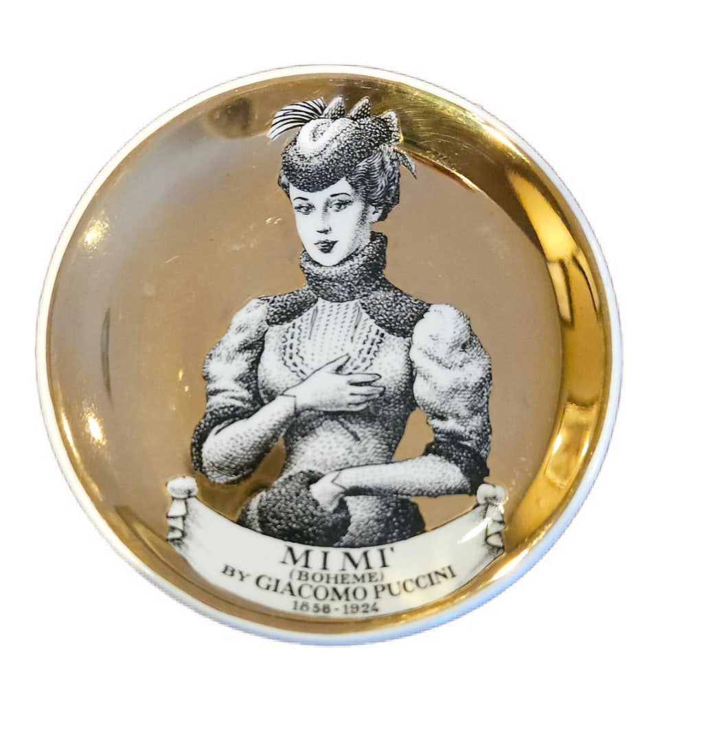 1960s Piero Fornasetti Set of Coasters of Opera Characters-Melodrama - Set of 8 - 8