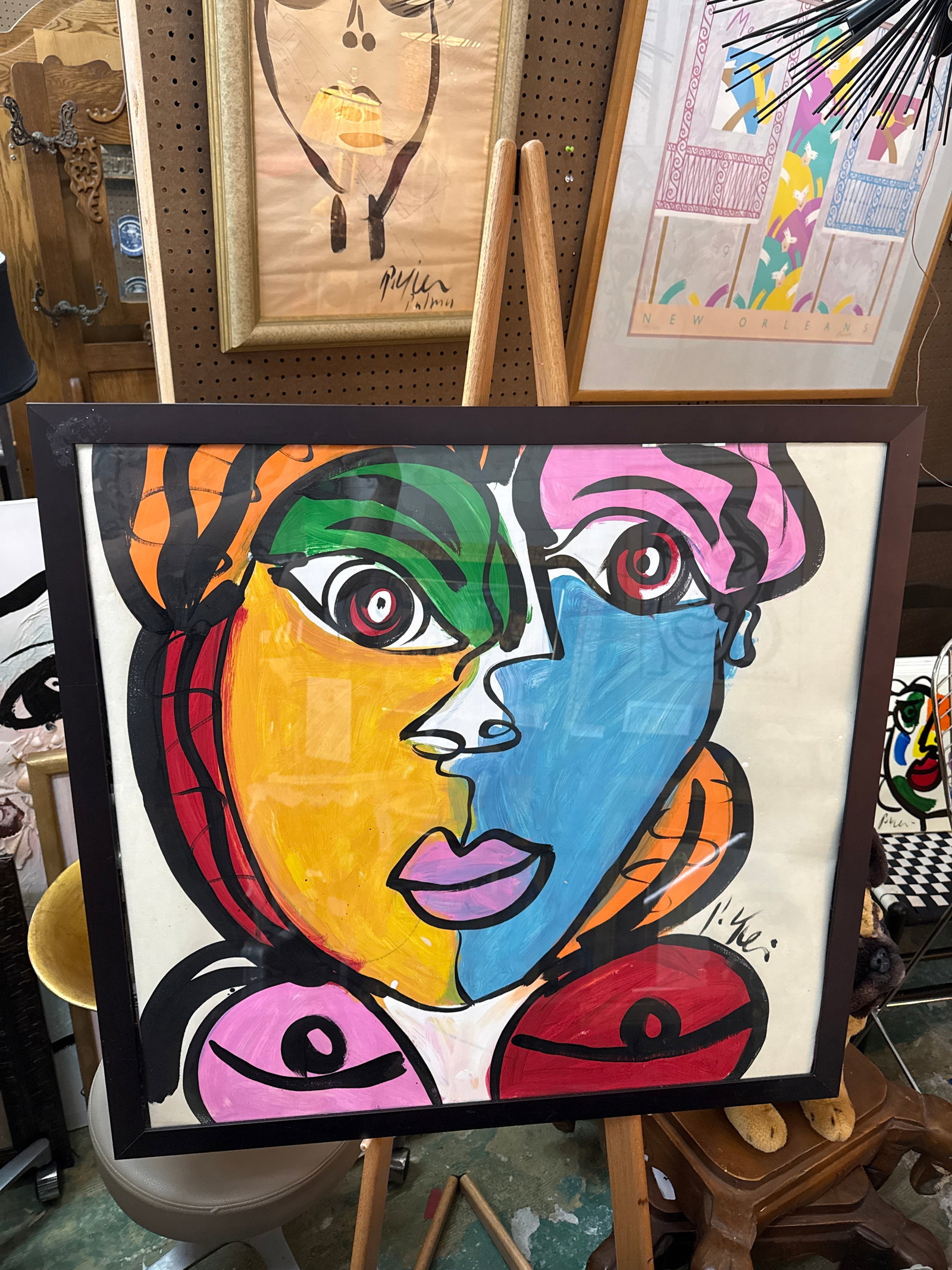 1970s Peter Keil Abstract Picasso Cubist Painting - 2